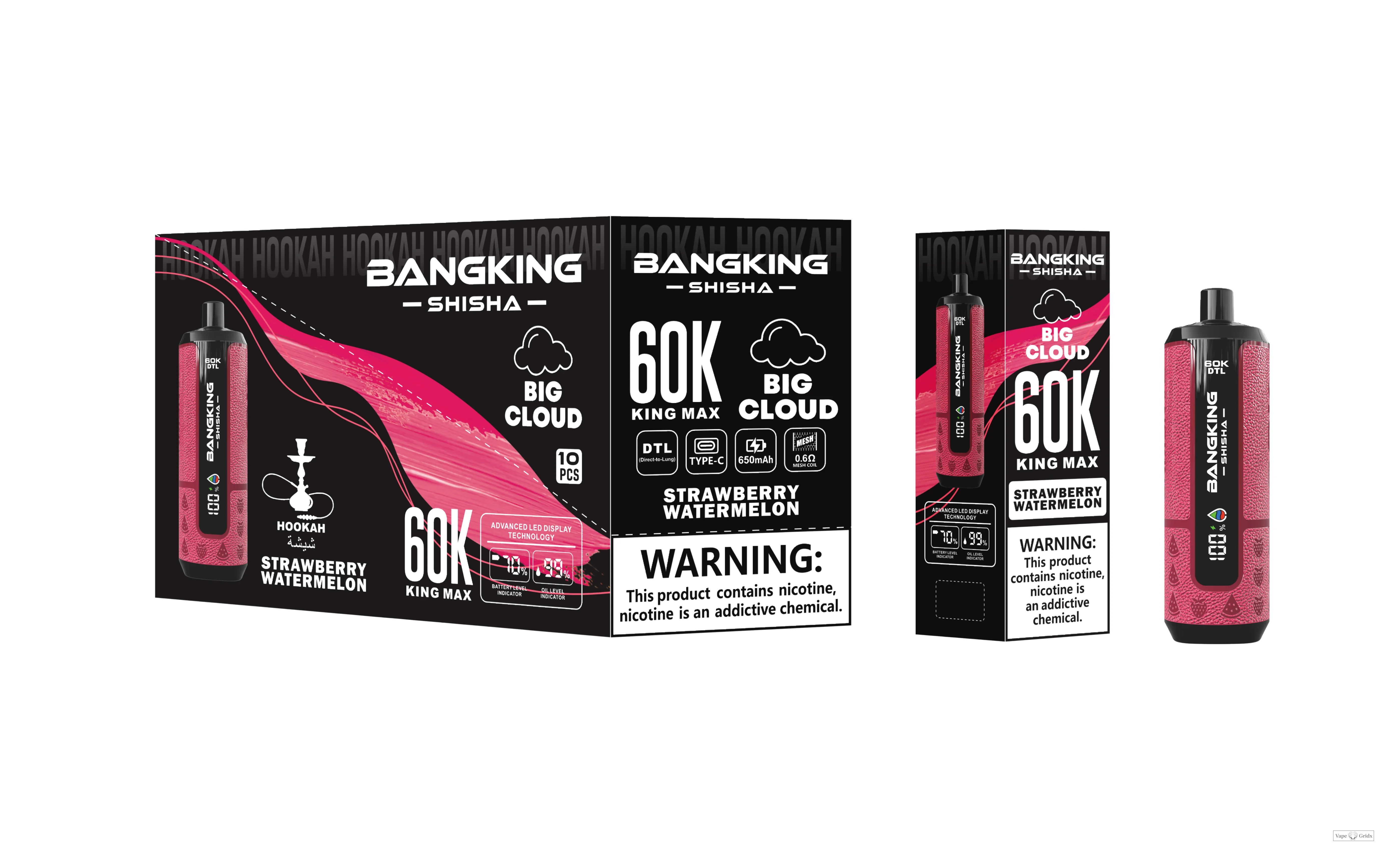 Bang King Shisha 60000 60K Trekjes Display Wegwerp vape - image 7