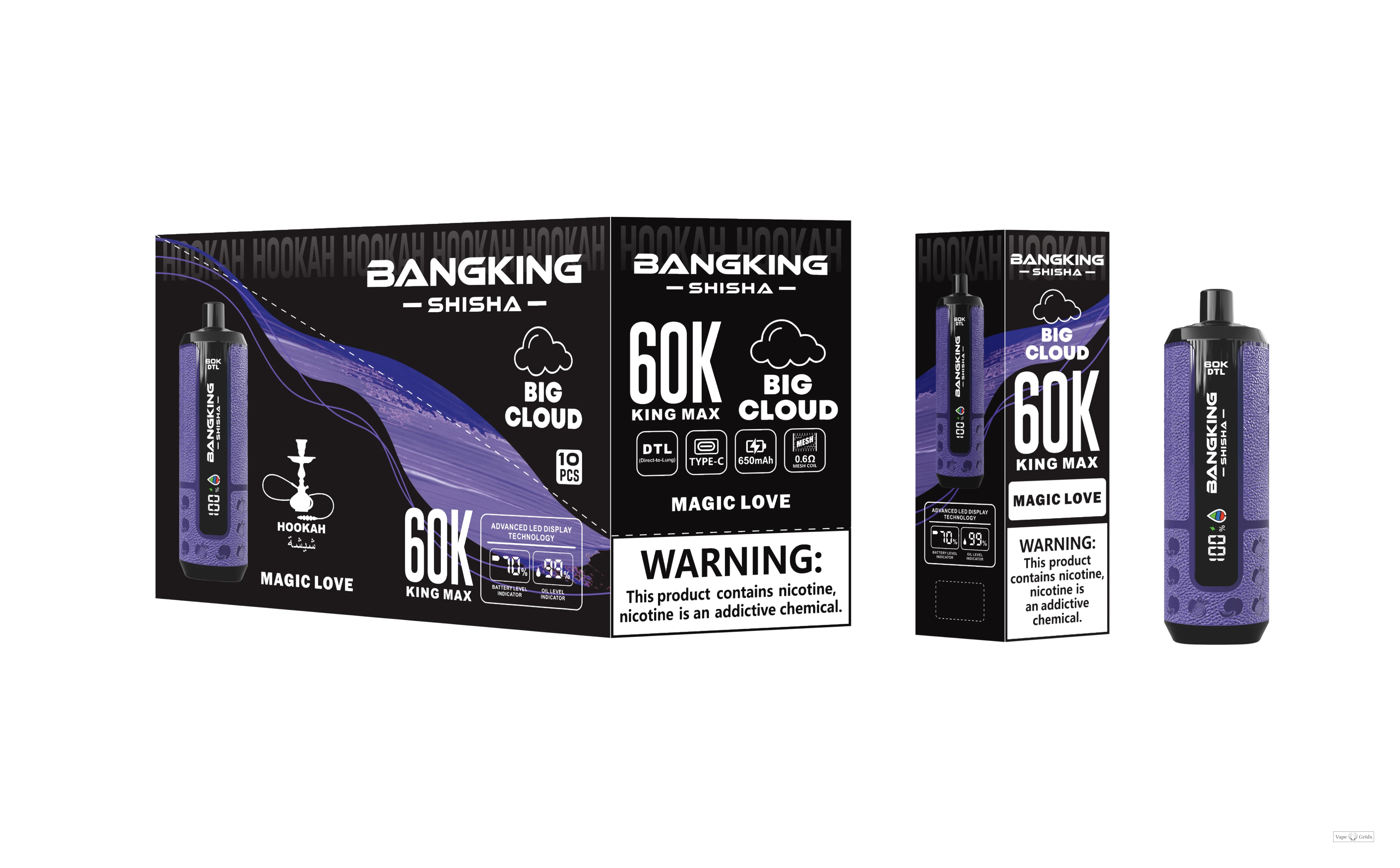 Bang King Shisha 60000 60K Trekjes Display Wegwerp vape - image 9