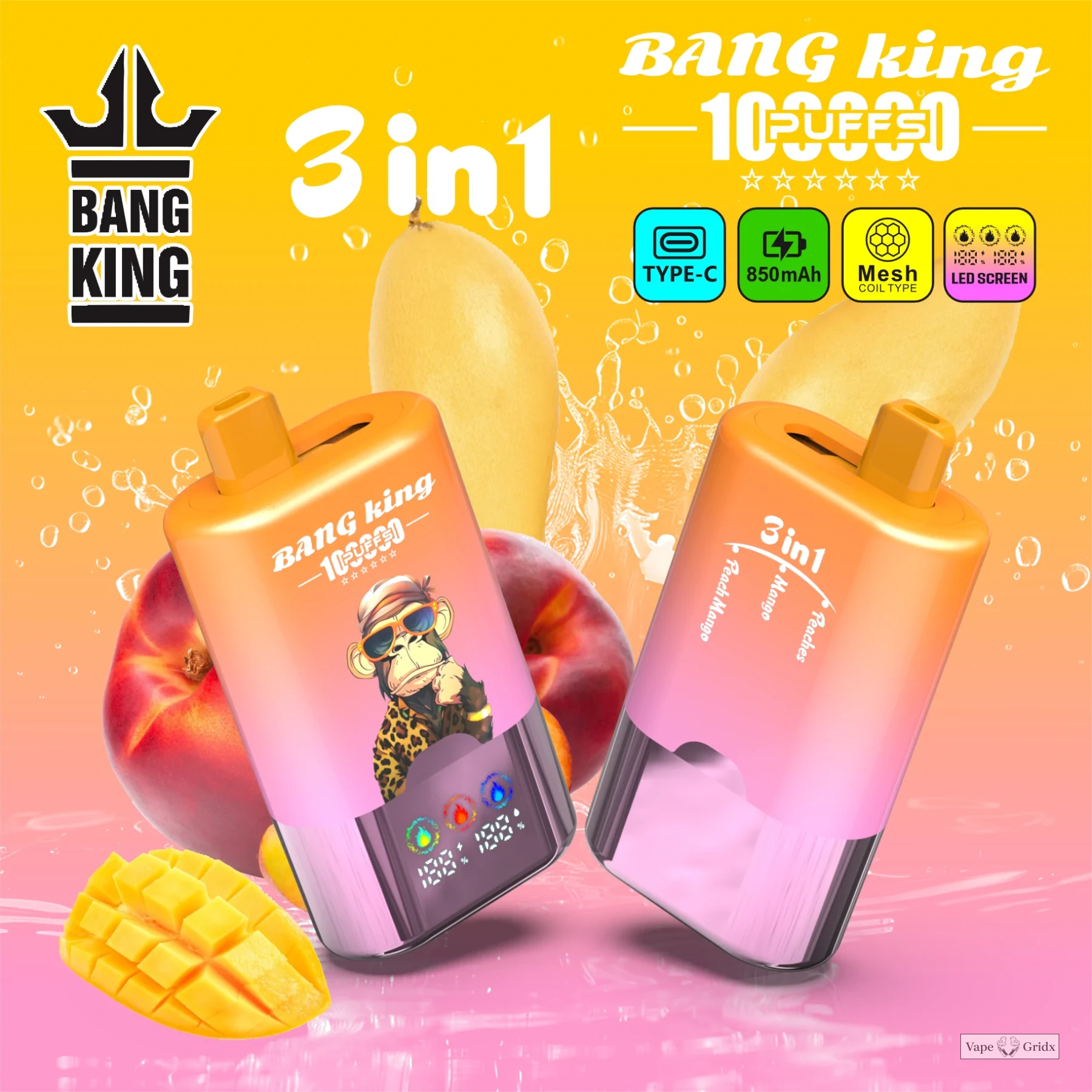Bang King 3-in-1 100000 100K Trekjes Wegwerp vape - image 6