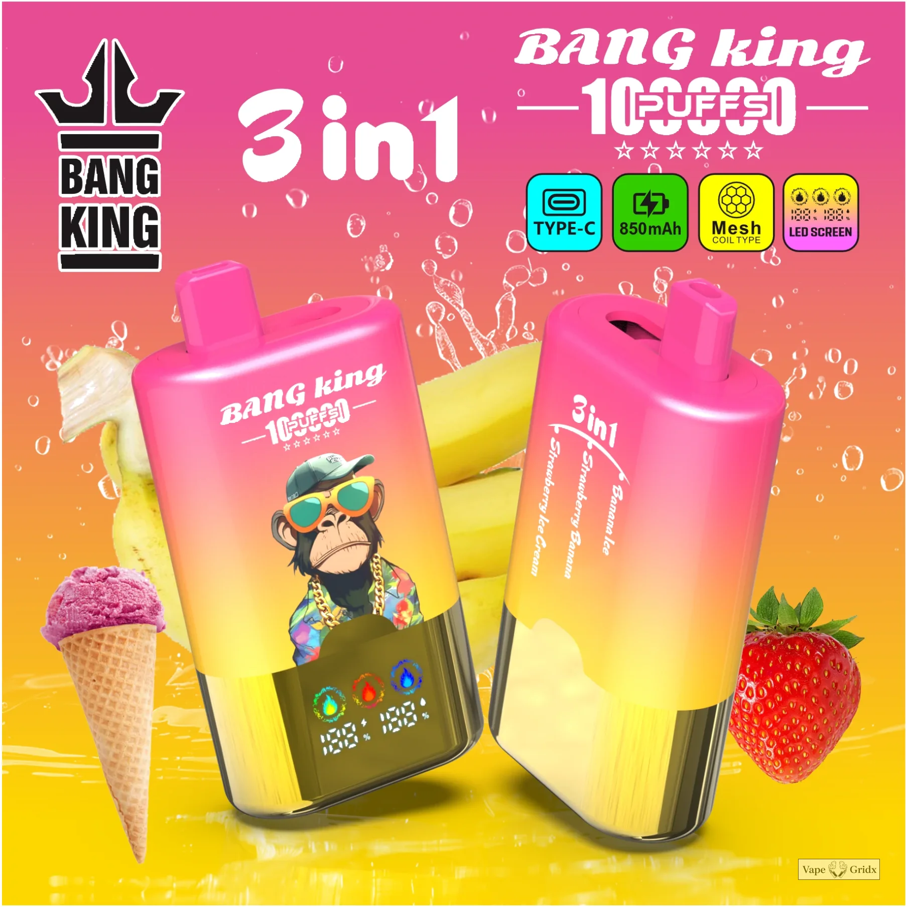 Bang King 3-in-1 100000 100K Trekjes Wegwerp vape - image 7