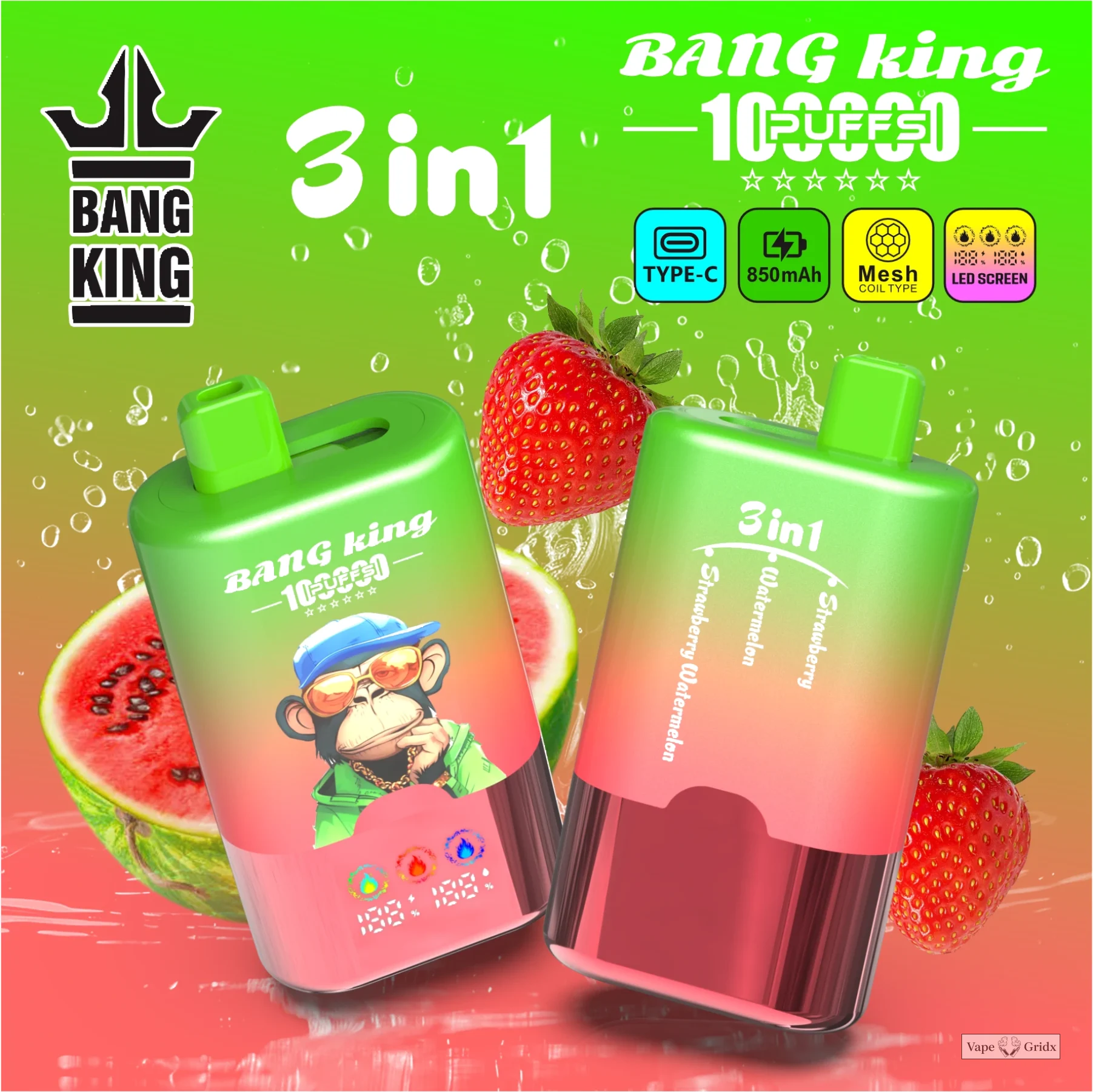 Bang King 3-in-1 100000 100K Trekjes Wegwerp vape - image 9