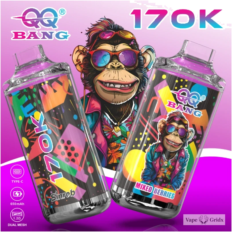 Bang QQ 170000 170K Trekjes met display Wegwerp vape - image 2