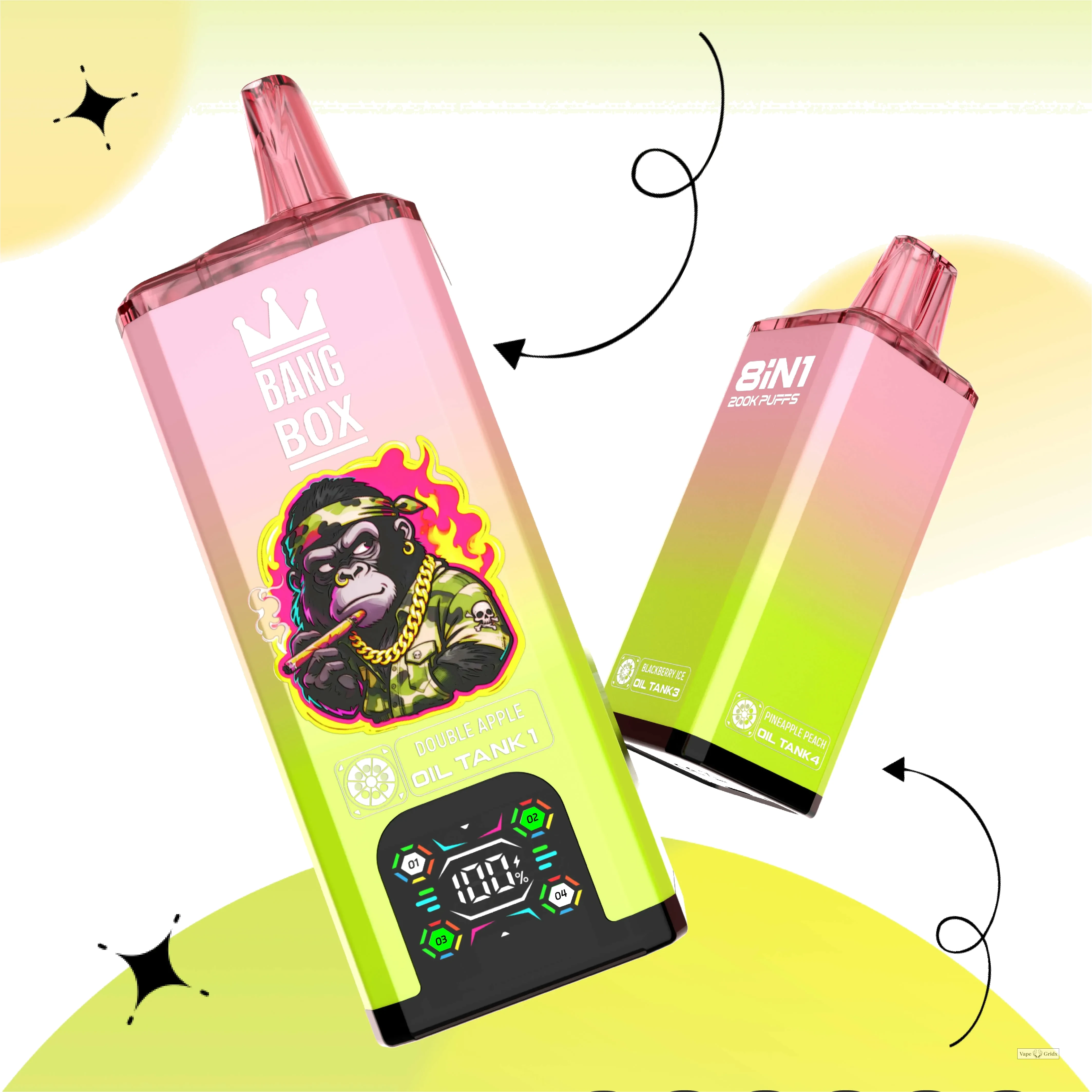 BANG BOX 200000 200K Trekjes 8-in-1 Wegwerp vape