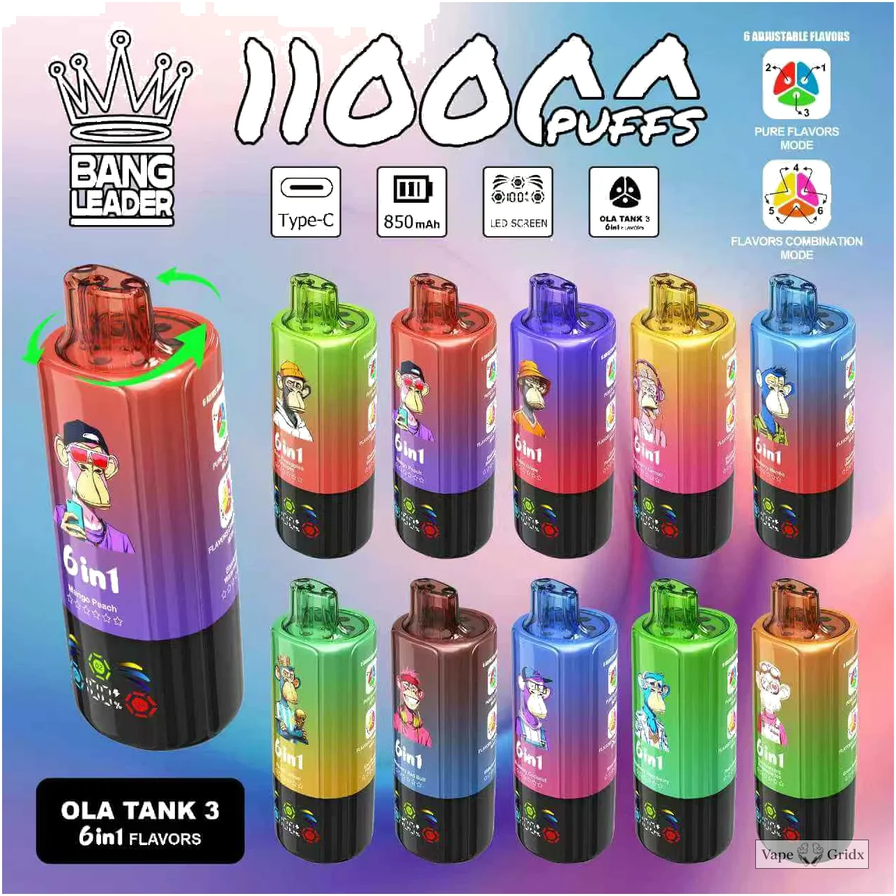 Bang Leader 110000 110K Trekjes 6-in-1 Wegwerp vape - image 12