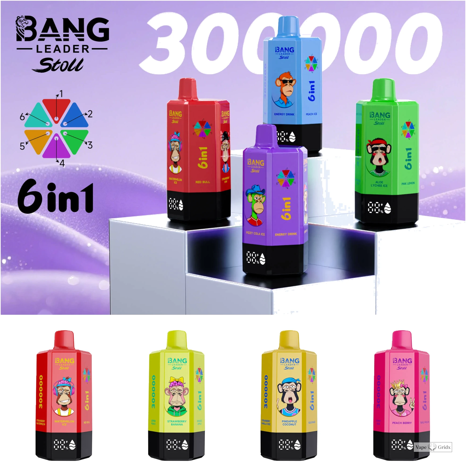 Bang Leader 300000 300K Trekjes 6-in-1 Wegwerp vape - image 12