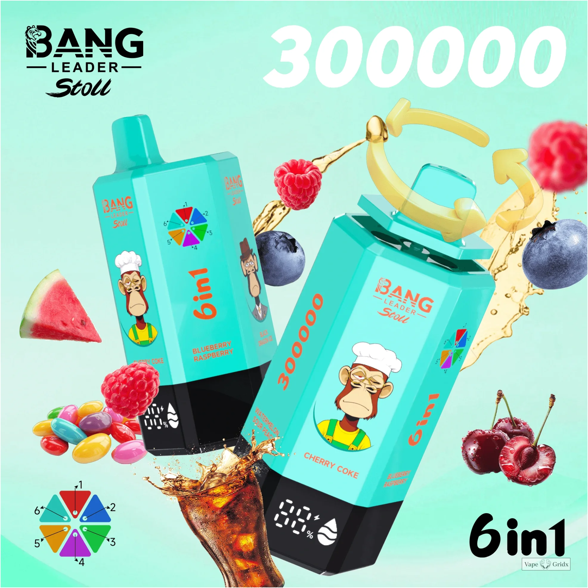 Bang Leader 300000 300K Trekjes 6-in-1 Wegwerp vape - image 13