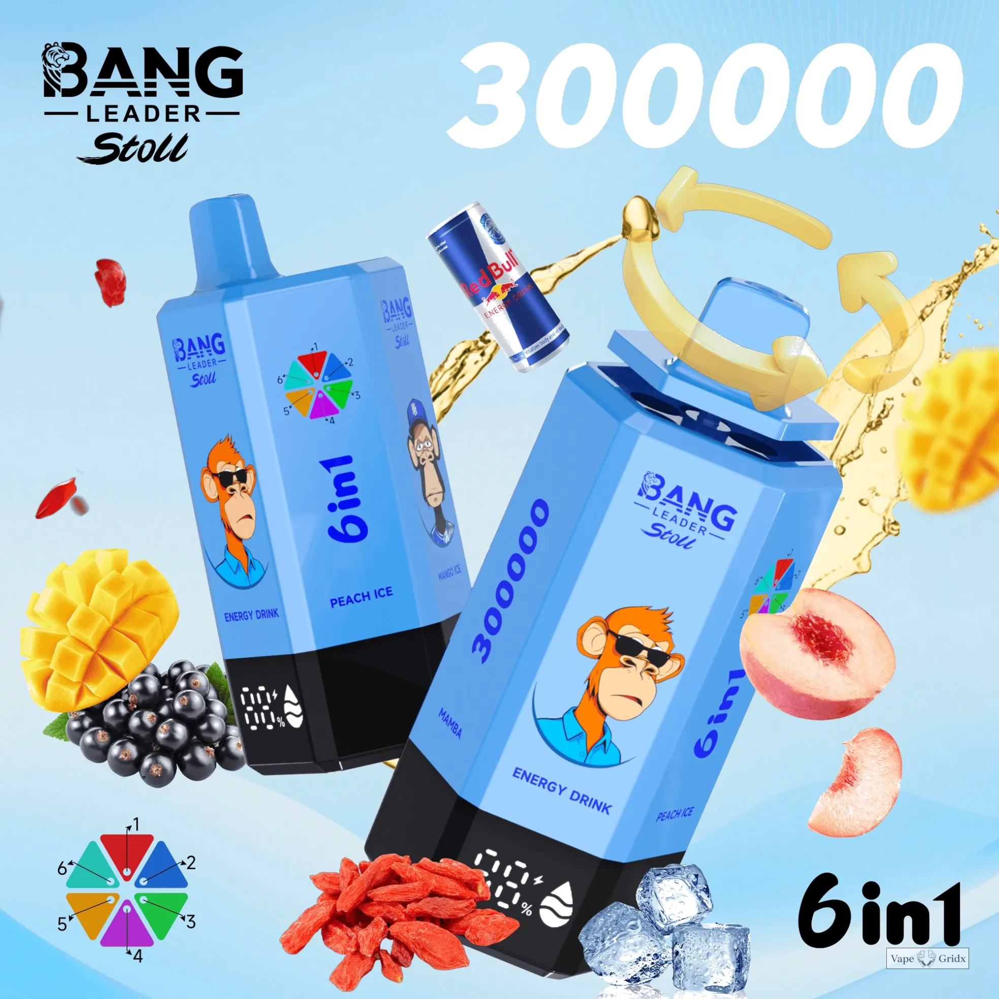 Bang Leader 300000 300K Trekjes 6-in-1 Wegwerp vape - image 3