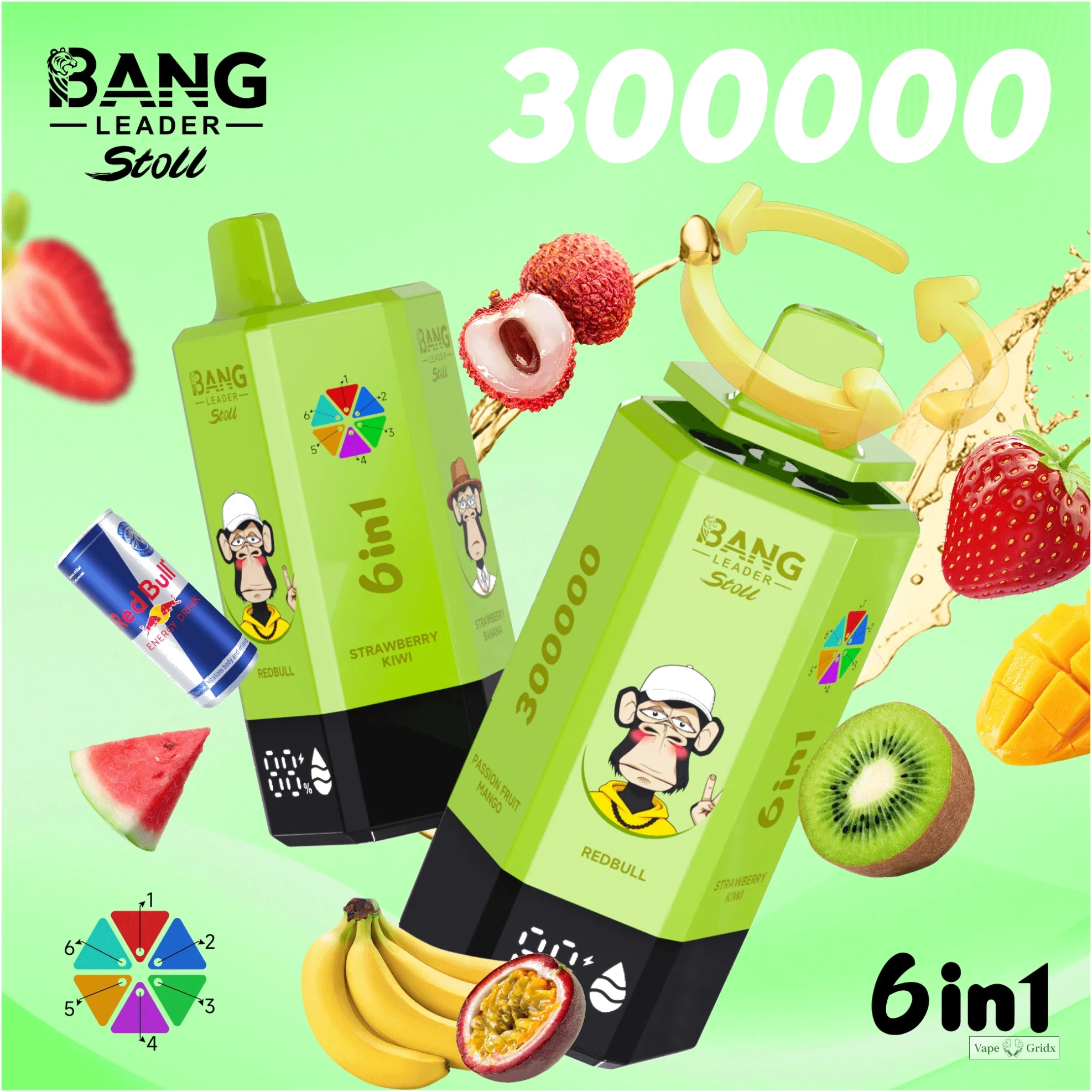Bang Leader 300000 300K Trekjes 6-in-1 Wegwerp vape - image 4