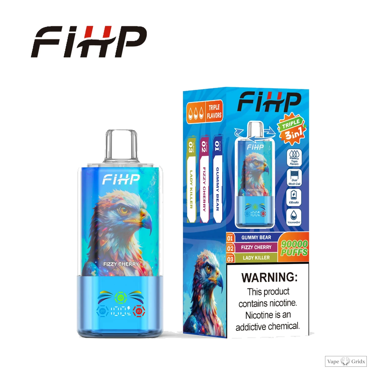 FIHP 3-in-1 90000 90K Trekjes Wegwerp vape - image 11