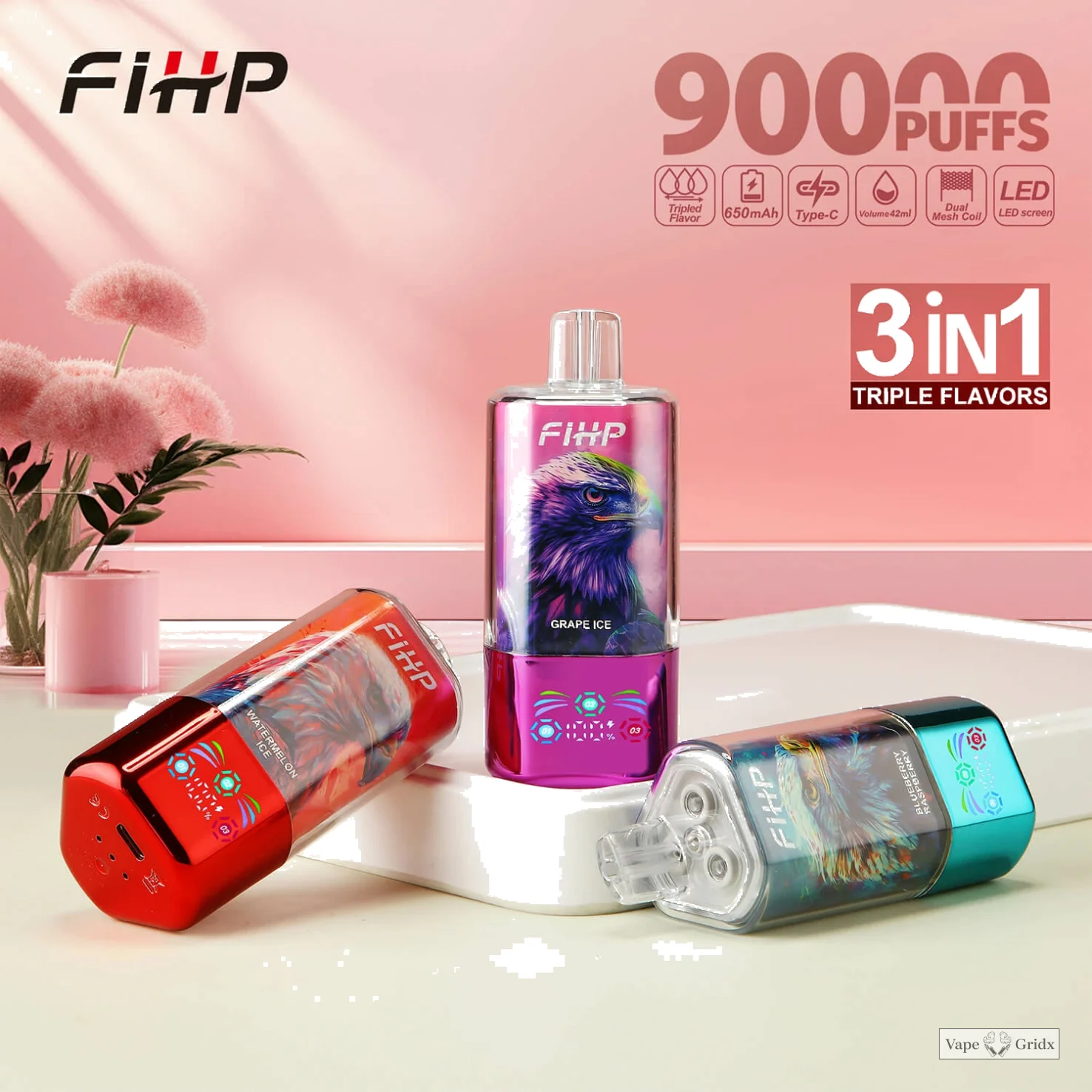 FIHP 3-in-1 90000 90K Trekjes Wegwerp vape - image 12