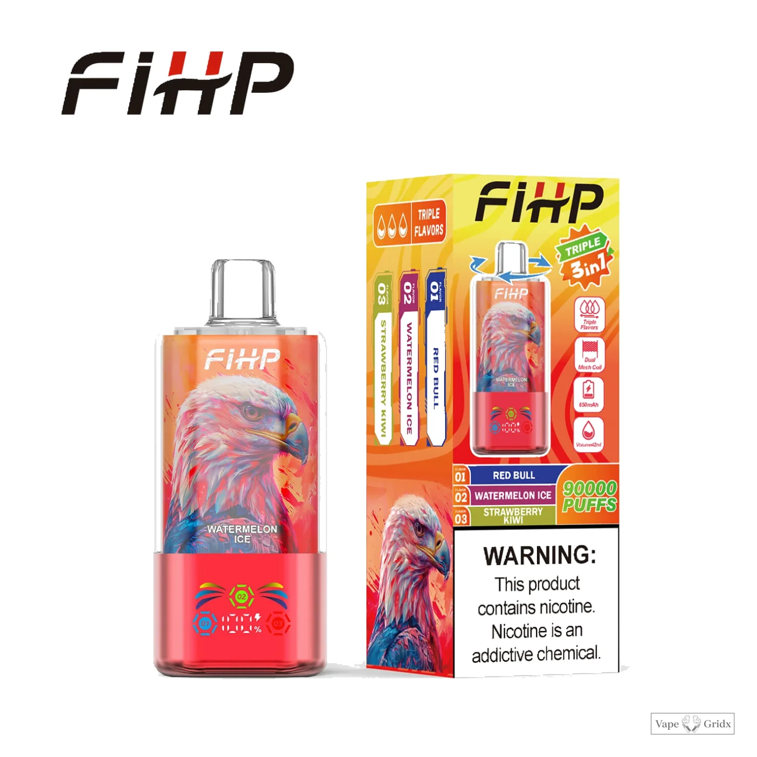 FIHP 3-in-1 90000 90K Trekjes Wegwerp vape - image 4