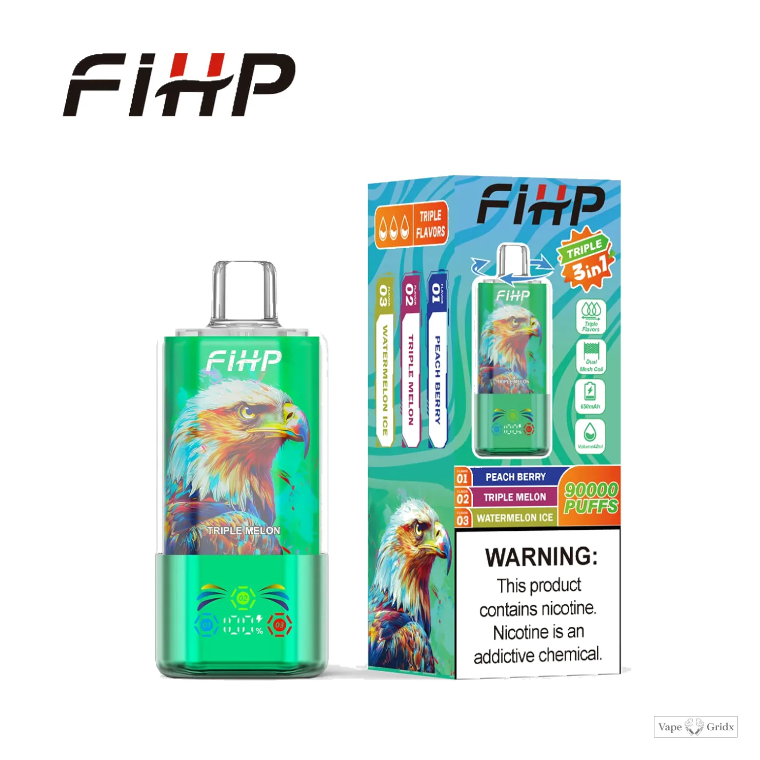 FIHP 3-in-1 90000 90K Trekjes Wegwerp vape - image 5