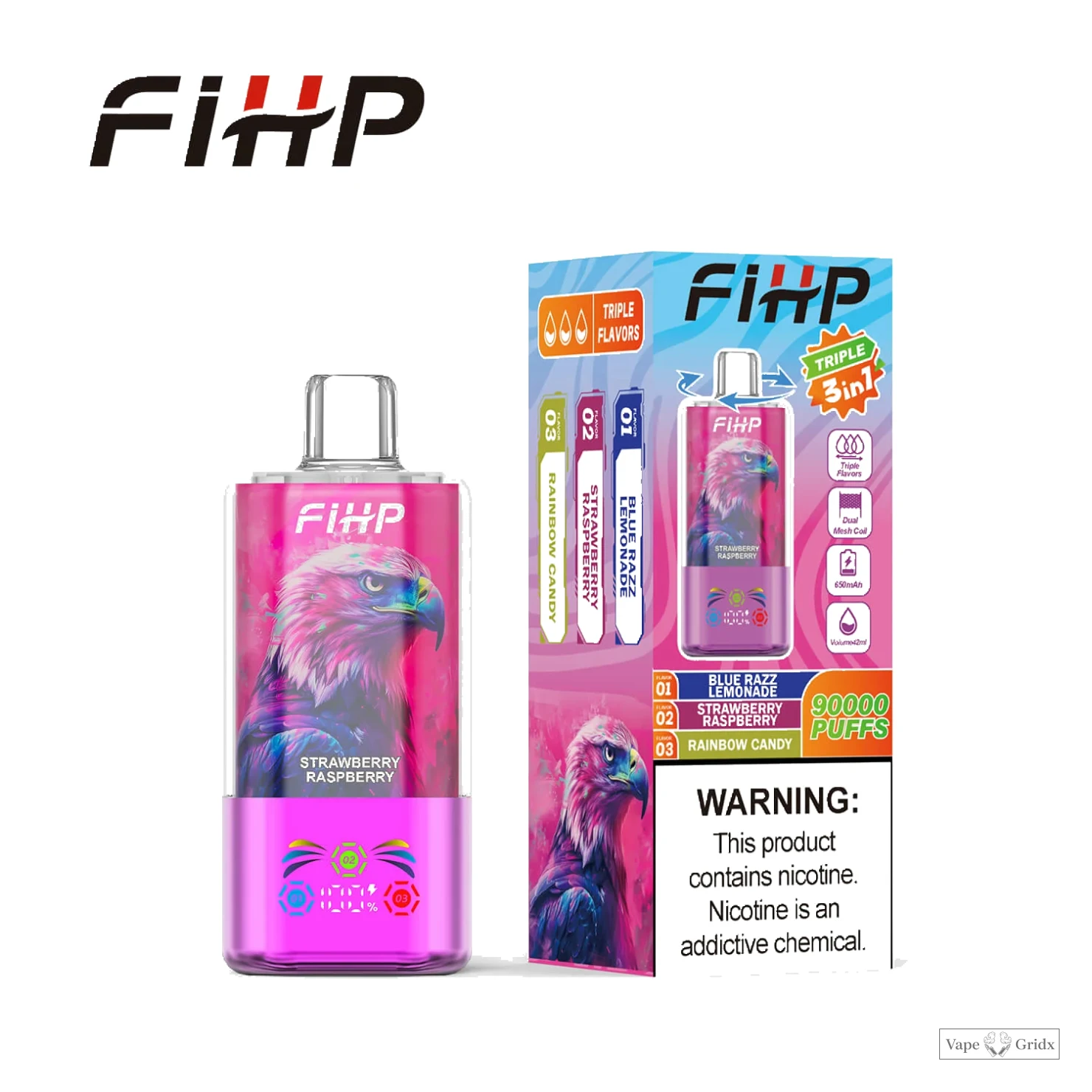 FIHP 3-in-1 90000 90K Trekjes Wegwerp vape - image 6
