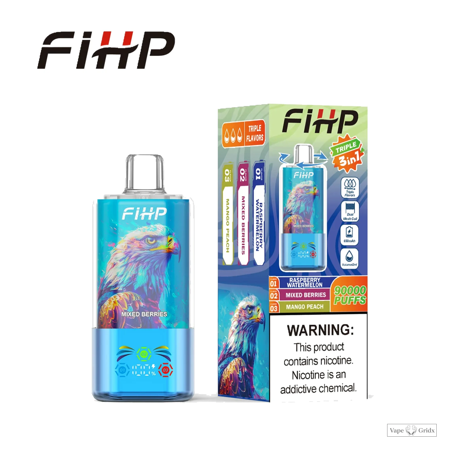 FIHP 3-in-1 90000 90K Trekjes Wegwerp vape - image 9