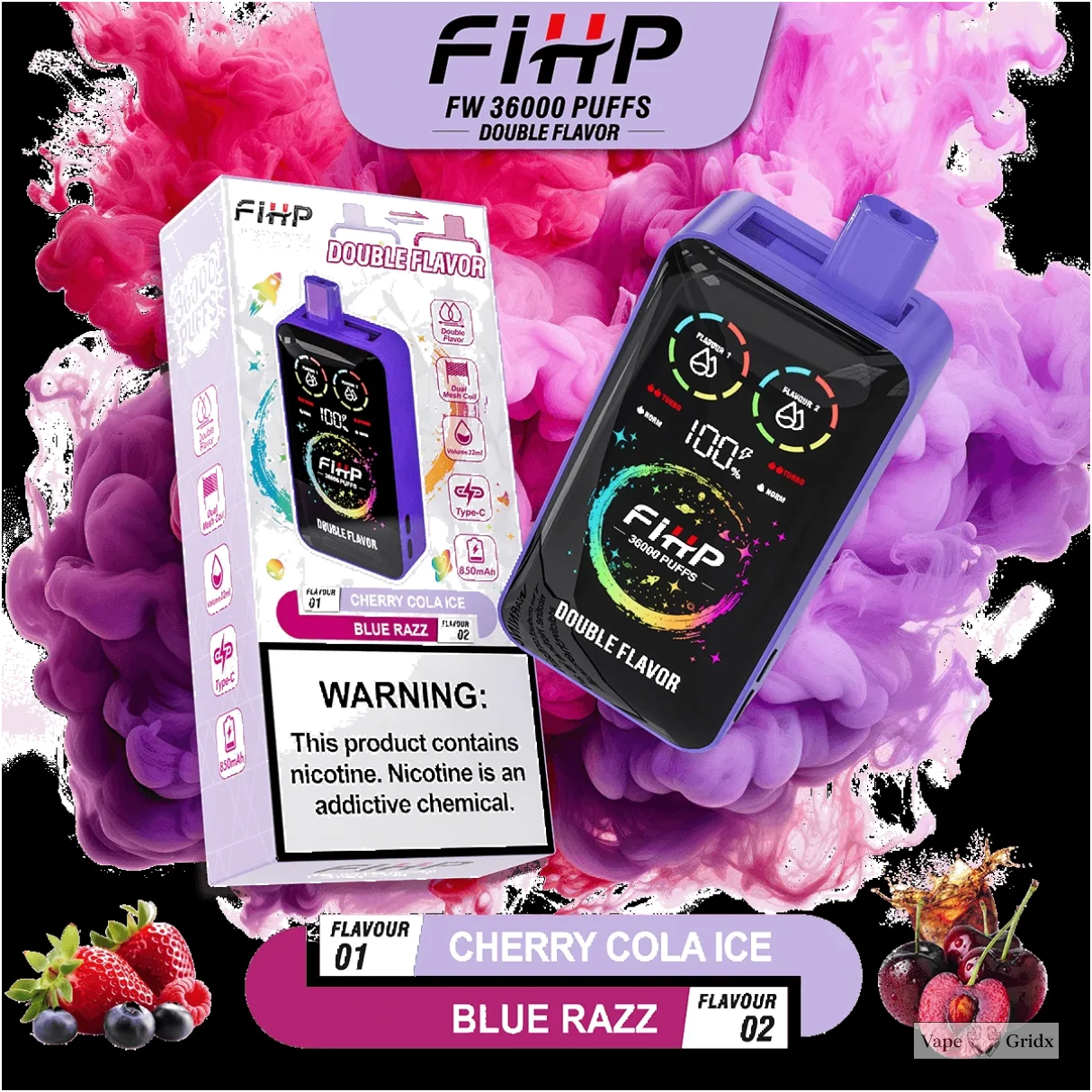 FIHP 36000 36K Trekjes 2-in-1 Wegwerp vape