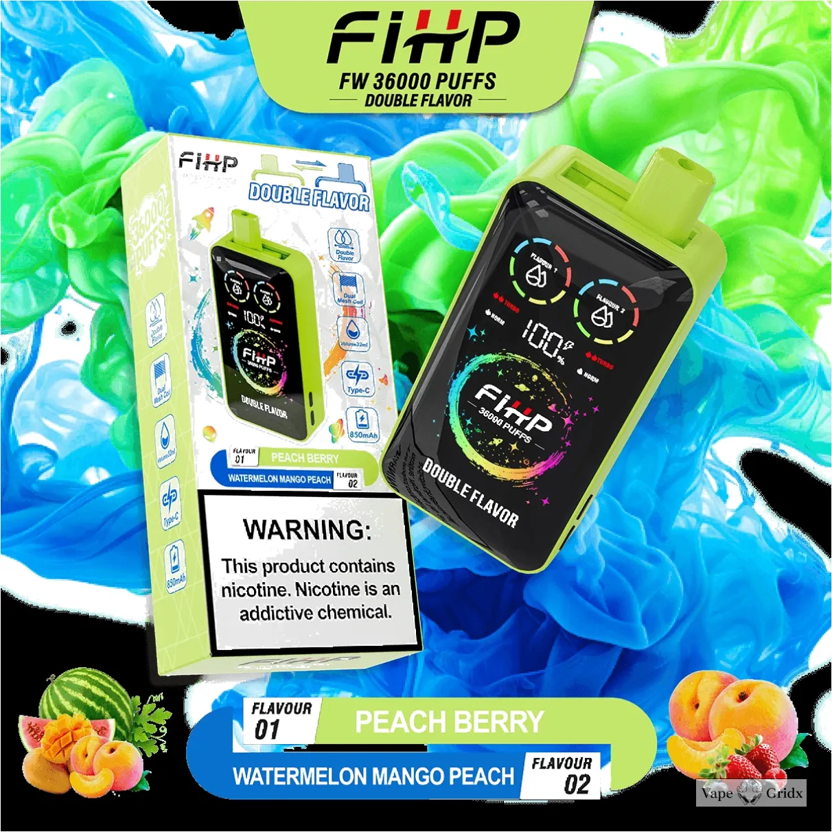 FIHP 36000 36K Trekjes 2-in-1 Wegwerp vape - image 2