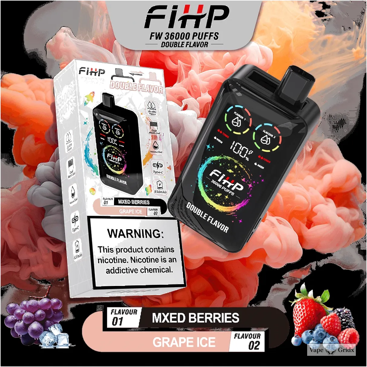 FIHP 36000 36K Trekjes 2-in-1 Wegwerp vape - image 13