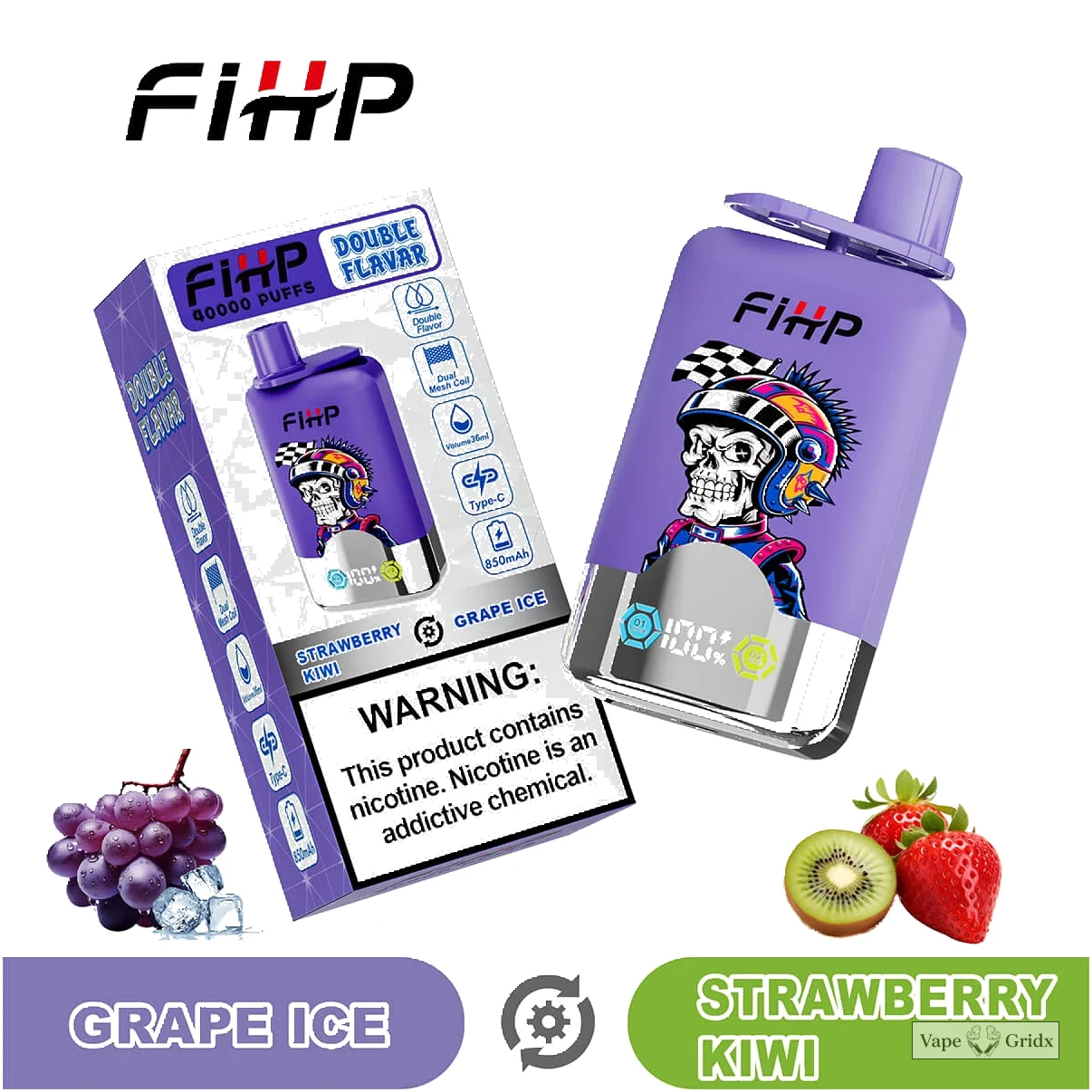 FIHP 40000 40K Trekjes 2-in-1 Wegwerp vape - image 2
