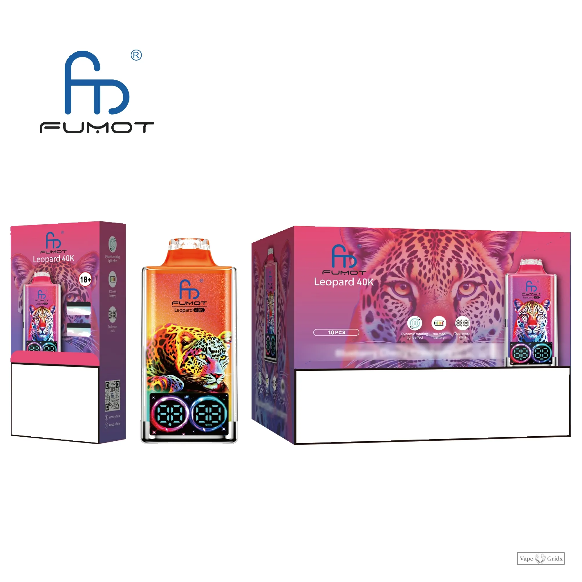 Fumot Randm Leopard 40000 40K Trekjes Dual Mesh Wegwerp vape - image 11