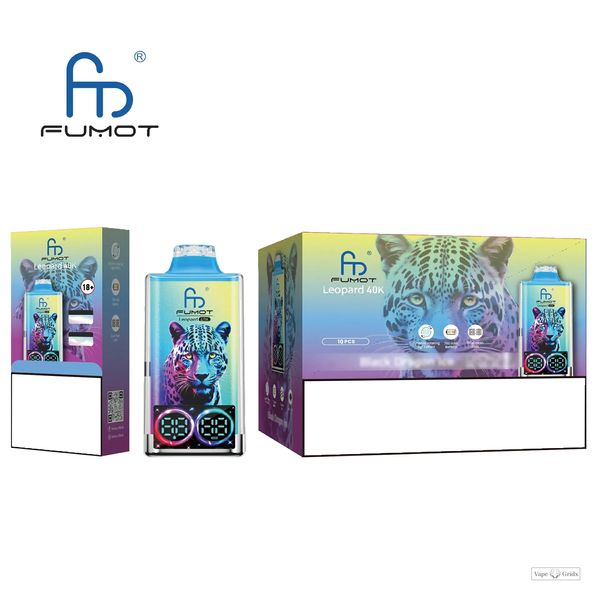 Fumot Randm Leopard 40000 40K Trekjes Dual Mesh Wegwerp vape - image 3