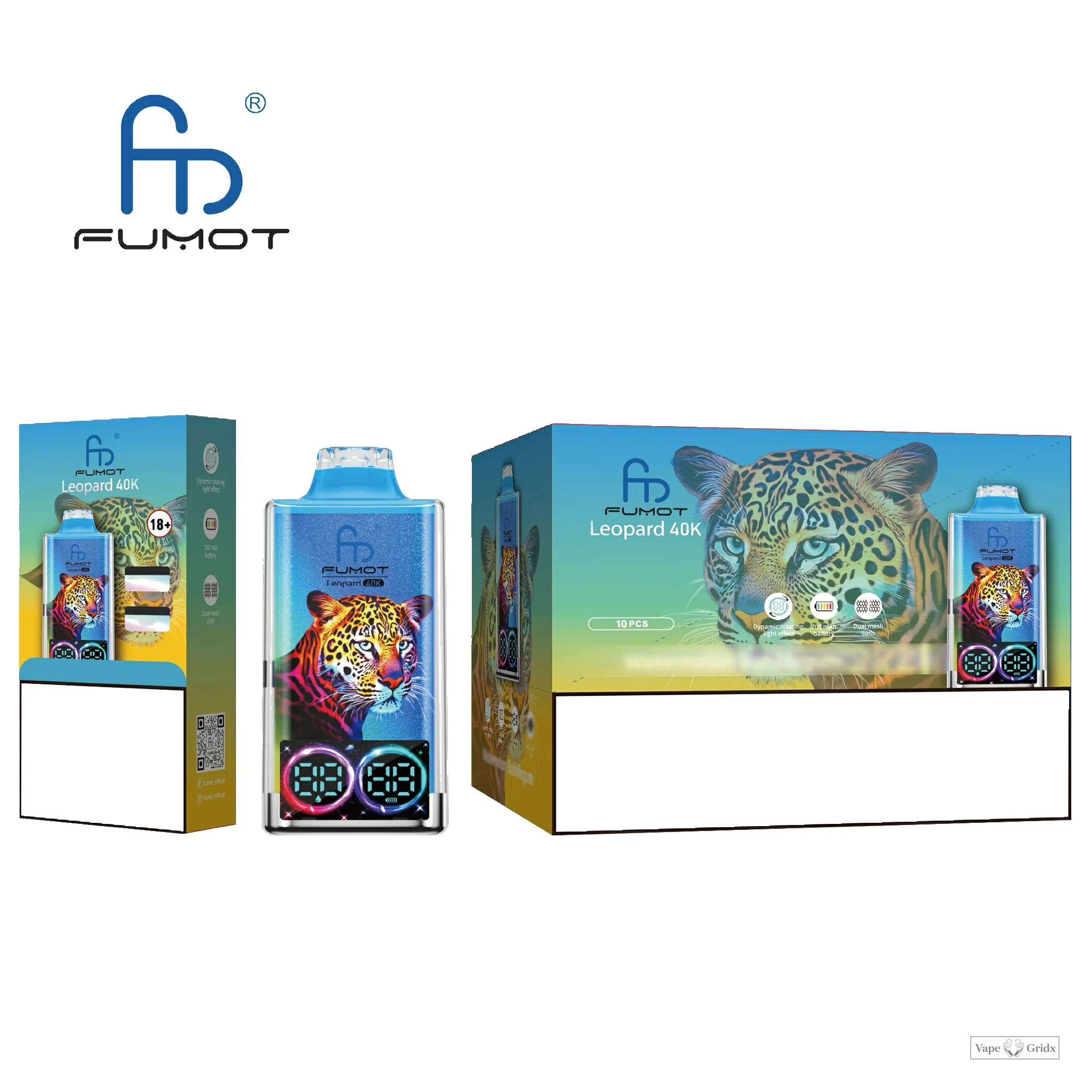 Fumot Randm Leopard 40000 40K Trekjes Dual Mesh Wegwerp vape - image 4