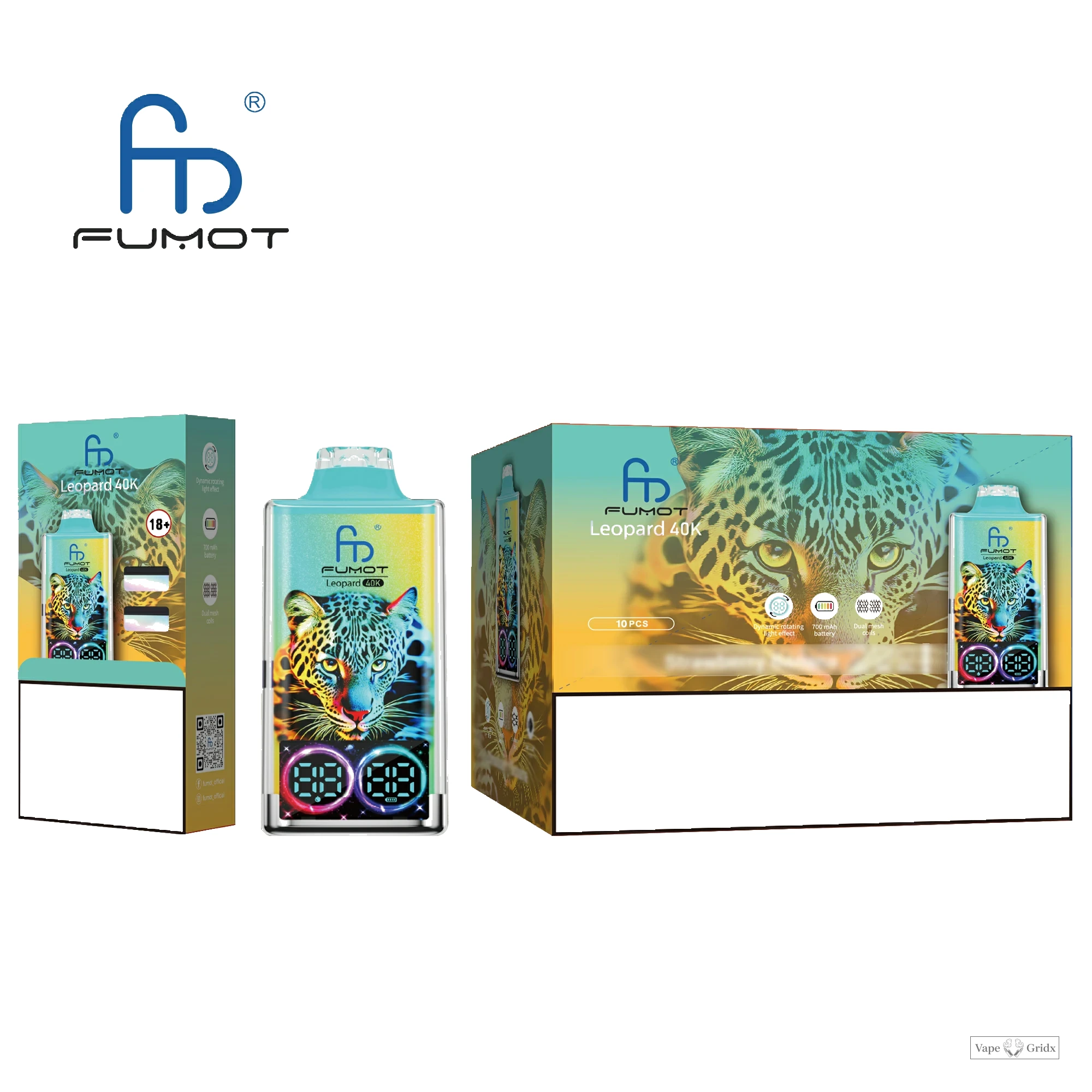 Fumot Randm Leopard 40000 40K Trekjes Dual Mesh Wegwerp vape - image 6