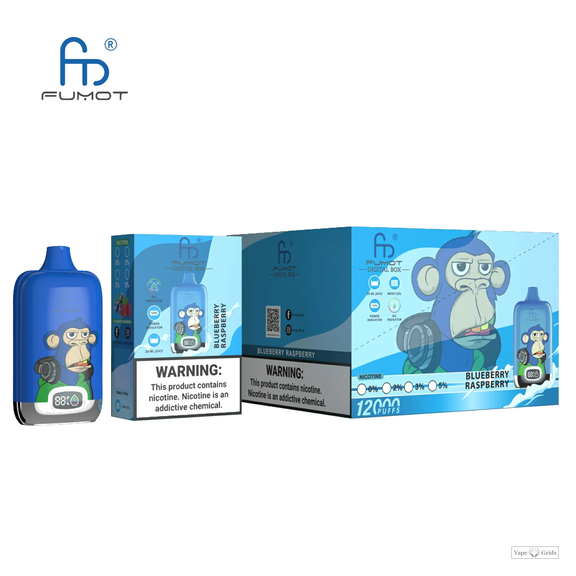 Fumot Randm 12000 12K Trekjes Mesh Coil Wegwerp vape