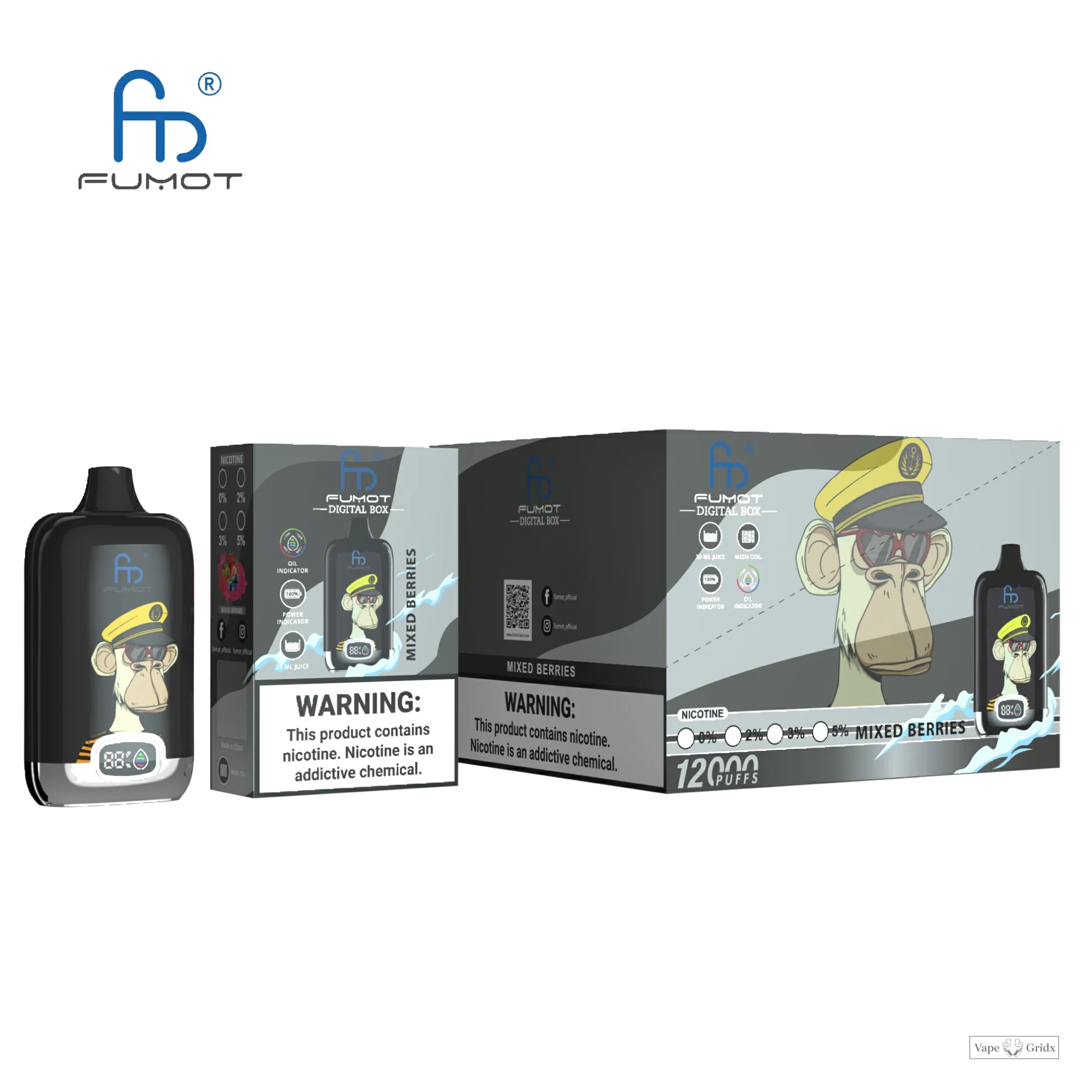 Fumot Randm 12000 12K Trekjes Mesh Coil Wegwerp vape - image 6