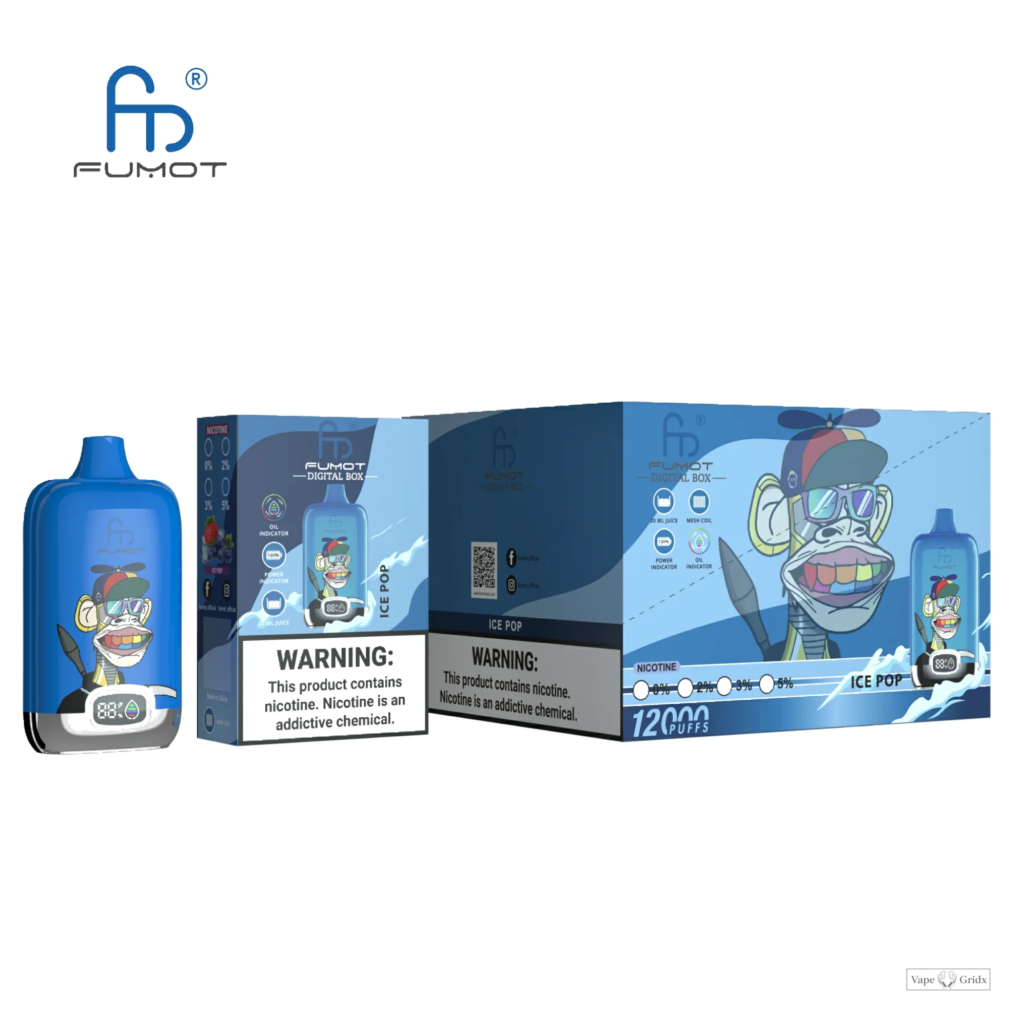 Fumot Randm 12000 12K Trekjes Mesh Coil Wegwerp vape - image 9