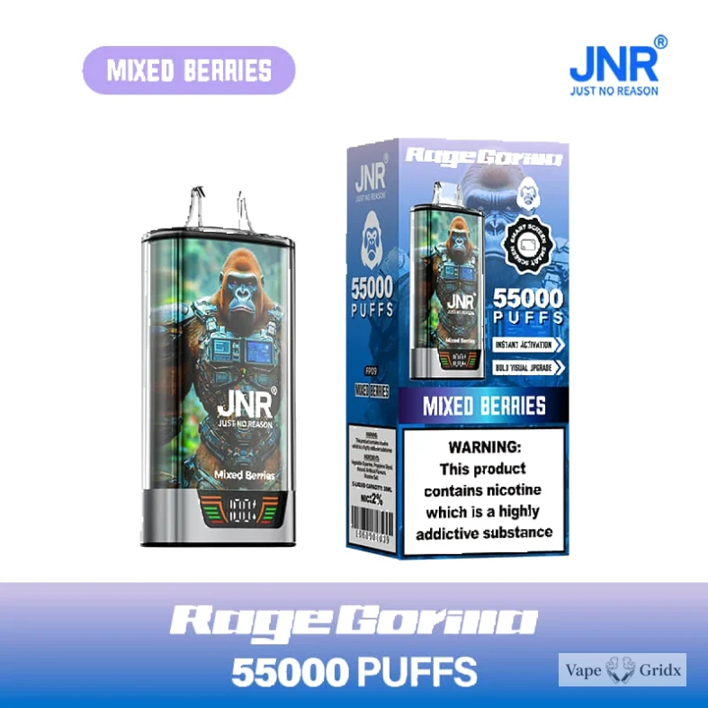 JNR RAGE GORILLA 55000 55K Trekjes Dual Mesh Wegwerp vape - image 3