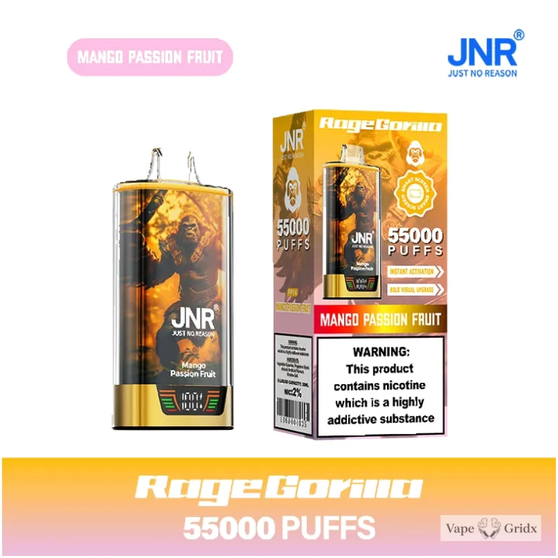 JNR RAGE GORILLA 55000 55K Trekjes Dual Mesh Wegwerp vape - image 12