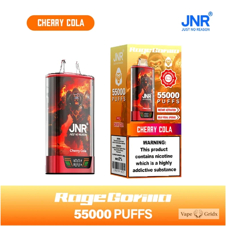 JNR RAGE GORILLA 55000 55K Trekjes Dual Mesh Wegwerp vape - image 17