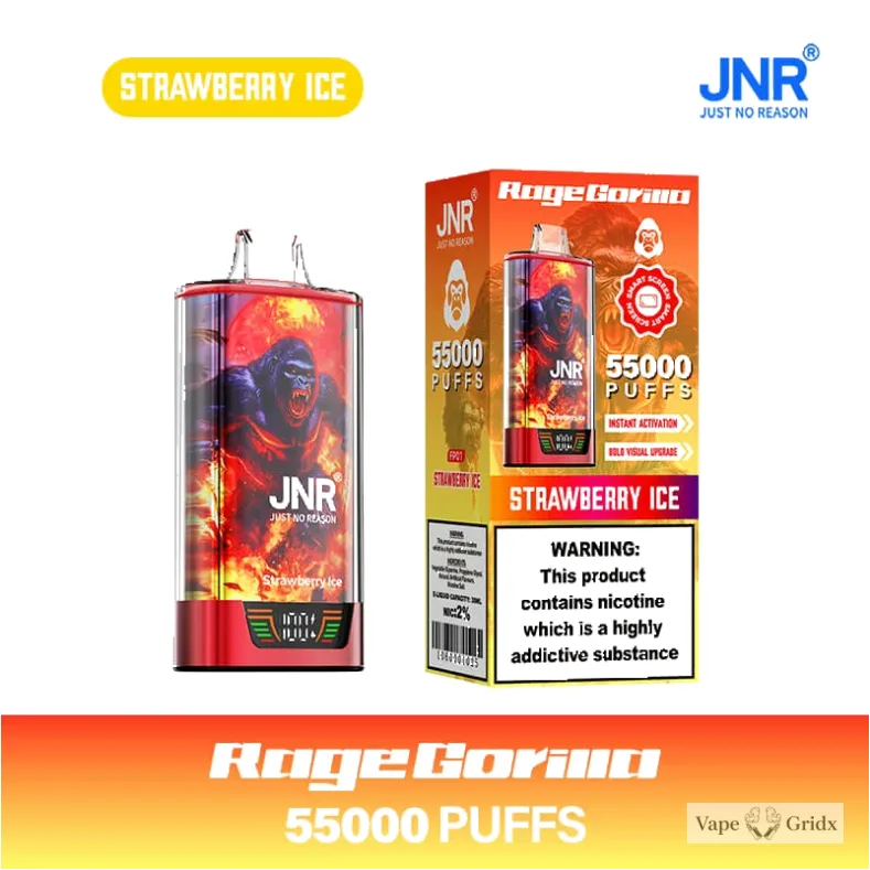 JNR RAGE GORILLA 55000 55K Trekjes Dual Mesh Wegwerp vape - image 18