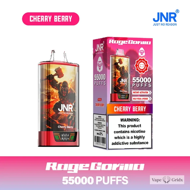 JNR RAGE GORILLA 55000 55K Trekjes Dual Mesh Wegwerp vape - image 7