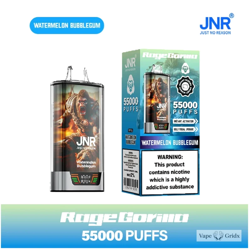 JNR RAGE GORILLA 55000 55K Trekjes Dual Mesh Wegwerp vape - image 8