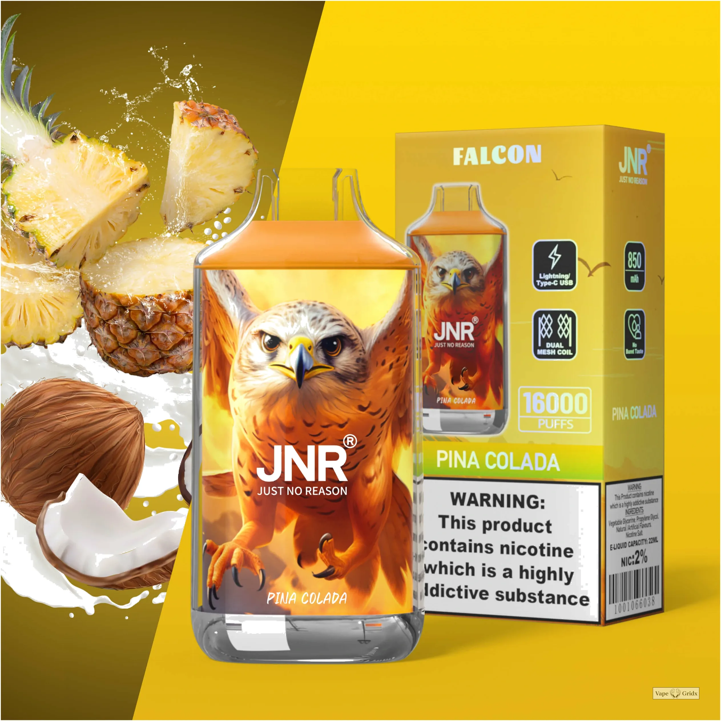 JNR Falcon 16000 16K Trekjes Crystal Craft wegwerp vape - image 14