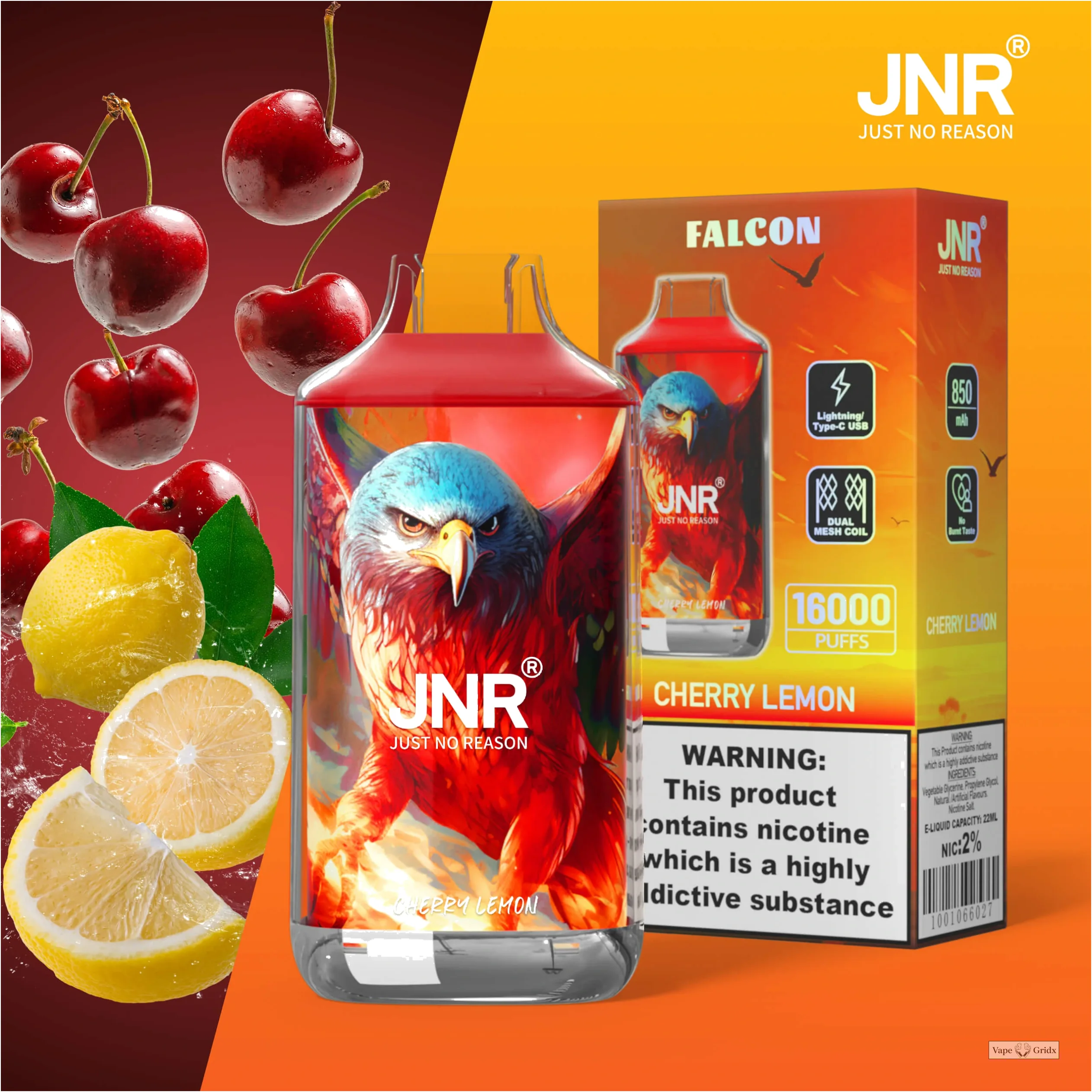 JNR Falcon 16000 16K Trekjes Crystal Craft wegwerp vape - image 19