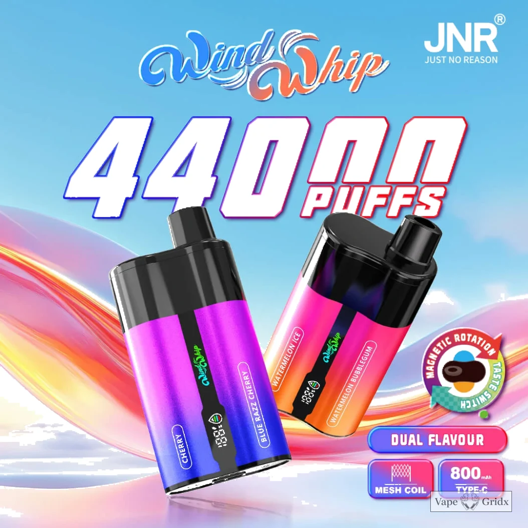 JNR Wind Whip 44000 44K Trekjes Dual smaak Wegwerp vape - image 12