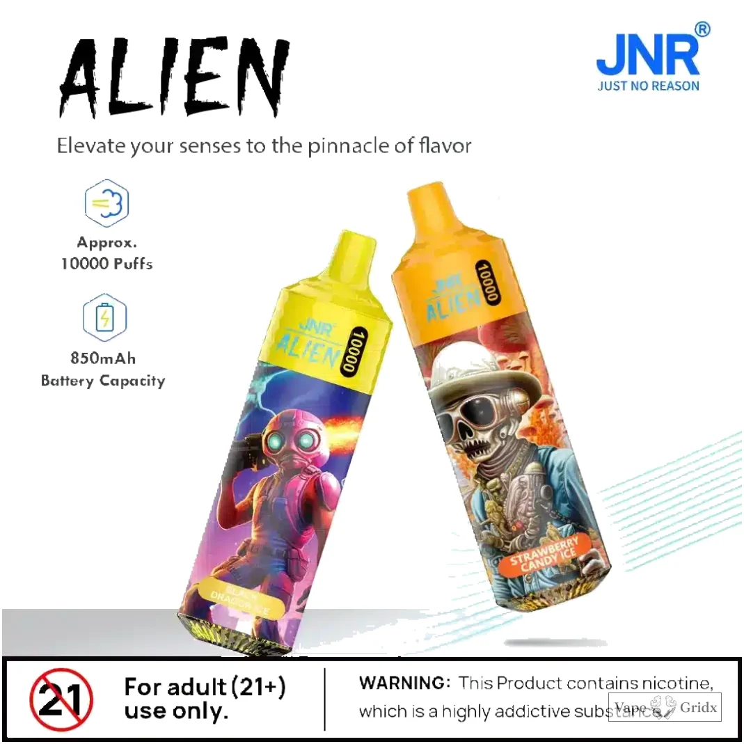 JNR Alien 10000 10K Trekjes USB-C Wegwerp vape - image 4