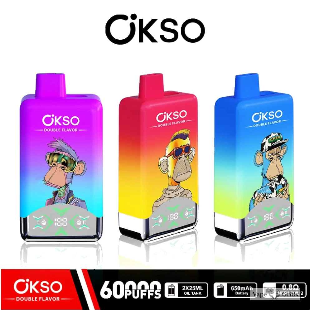 OKSO 60000 60K Trekjes Dual smaak Wegwerp vape