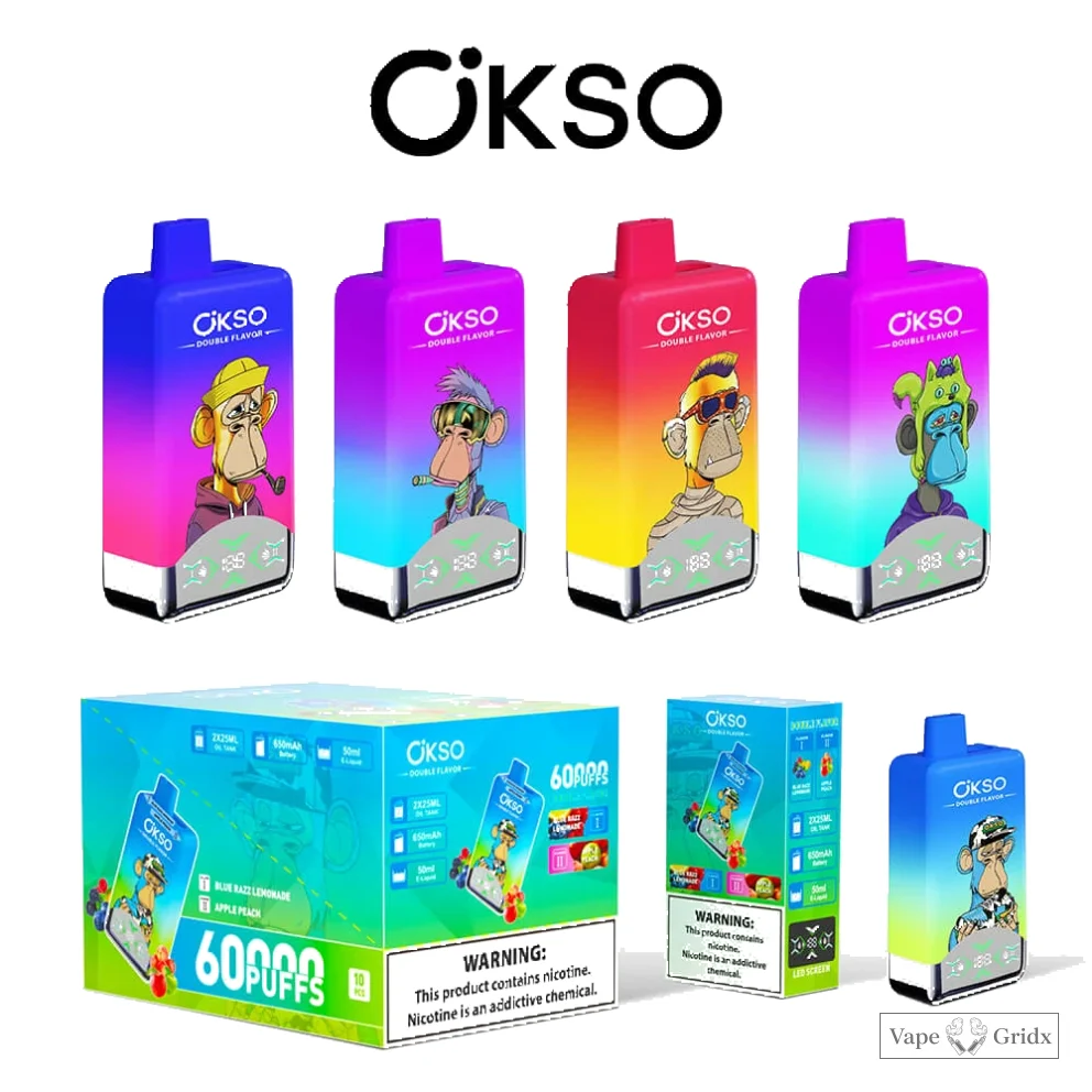 OKSO 60000 60K Trekjes Dual smaak Wegwerp vape - image 2