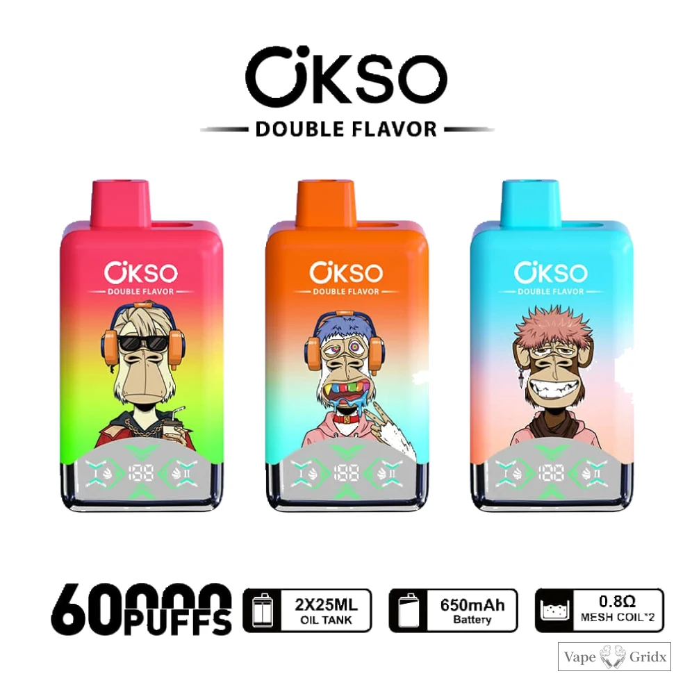 OKSO 60000 60K Trekjes Dual smaak Wegwerp vape - image 12
