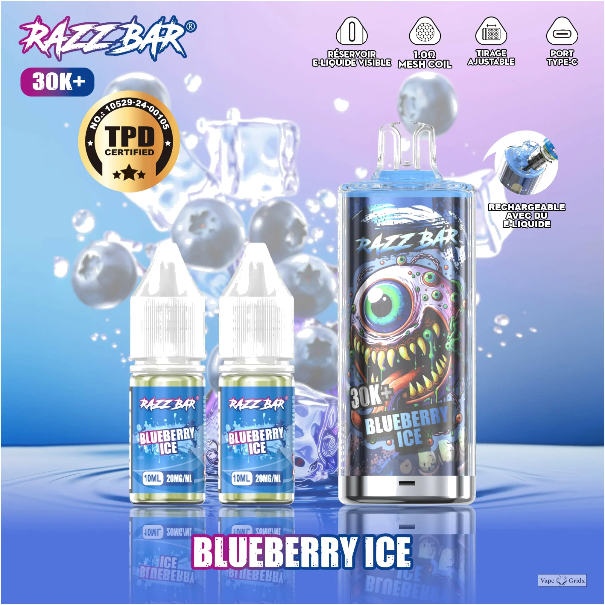 Razz Bar 30000 30K Trekjes TPD Navul Wegwerp vape - image 12