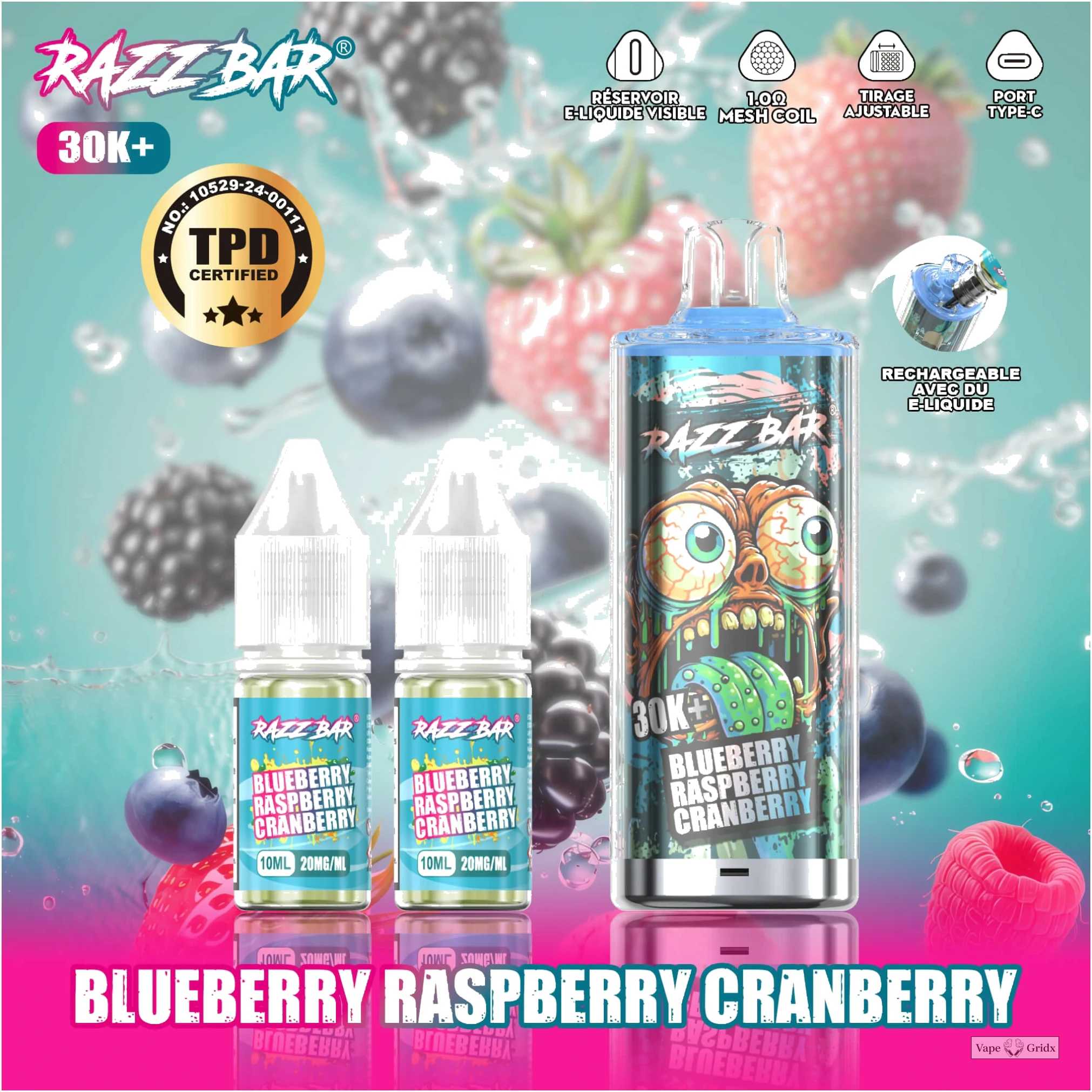 Razz Bar 30000 30K Trekjes TPD Navul Wegwerp vape - image 16