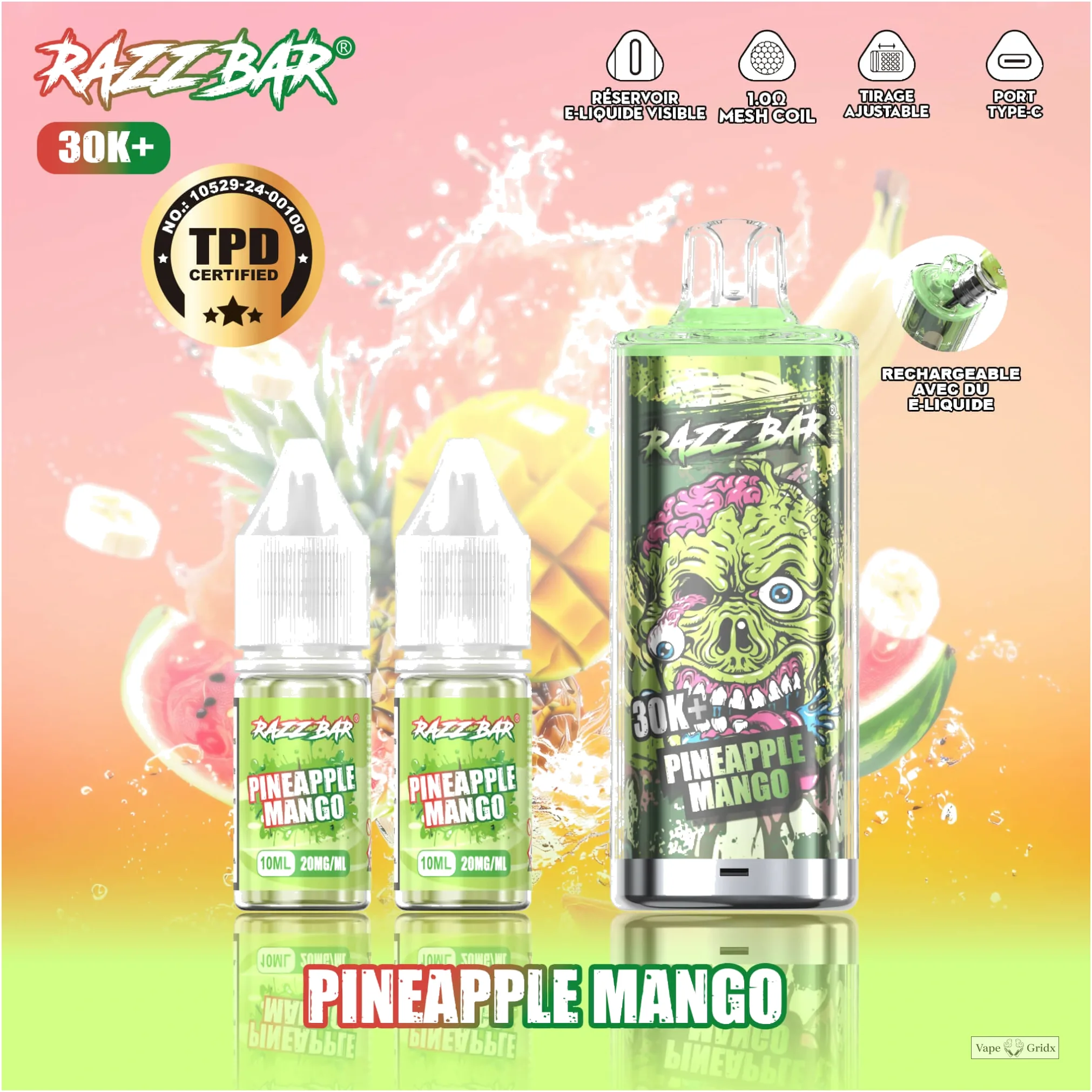 Razz Bar 30000 30K Trekjes TPD Navul Wegwerp vape - image 4