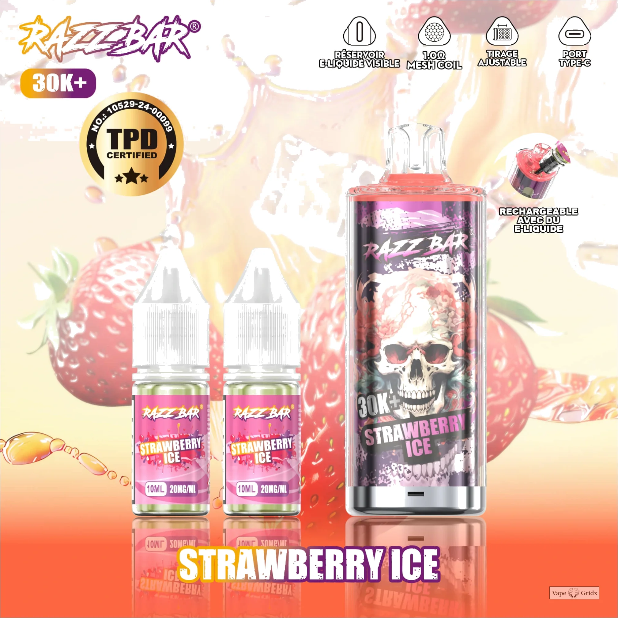 Razz Bar 30000 30K Trekjes TPD Navul Wegwerp vape - image 6