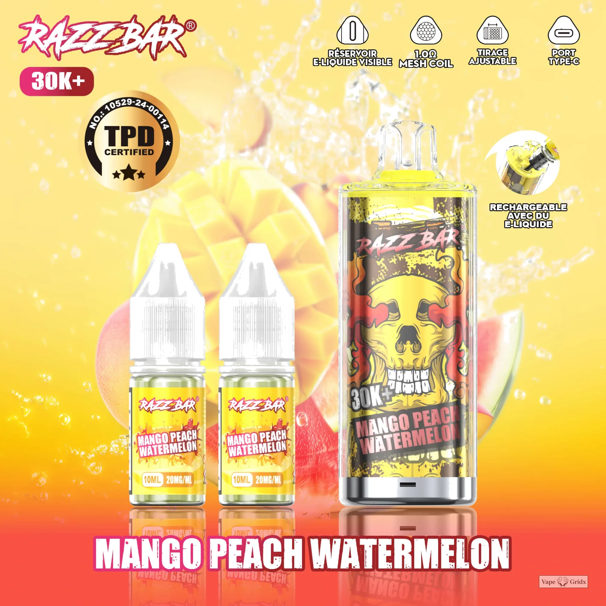 Razz Bar 30000 30K Trekjes TPD Navul Wegwerp vape - image 7