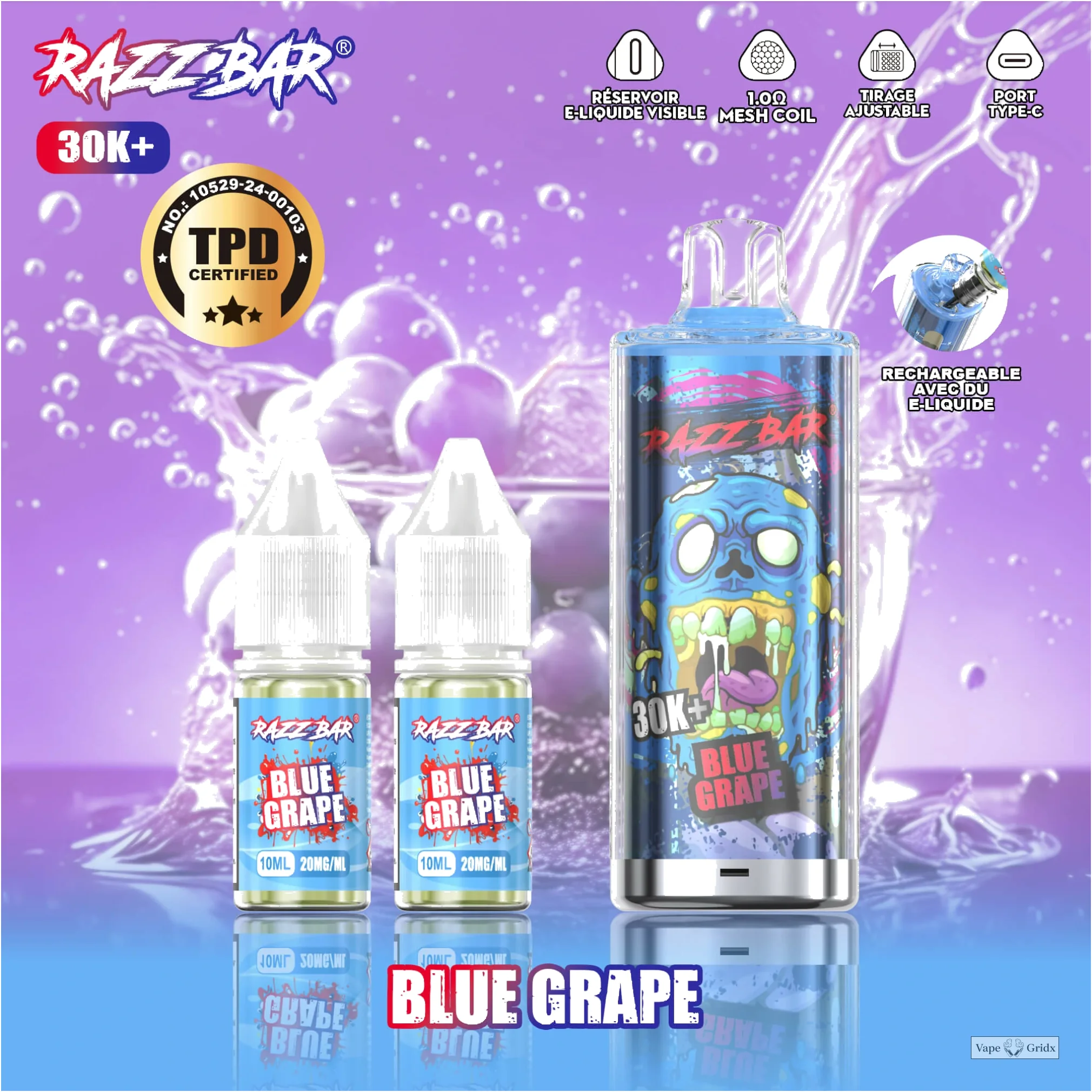 Razz Bar 30000 30K Trekjes TPD Navul Wegwerp vape - image 9