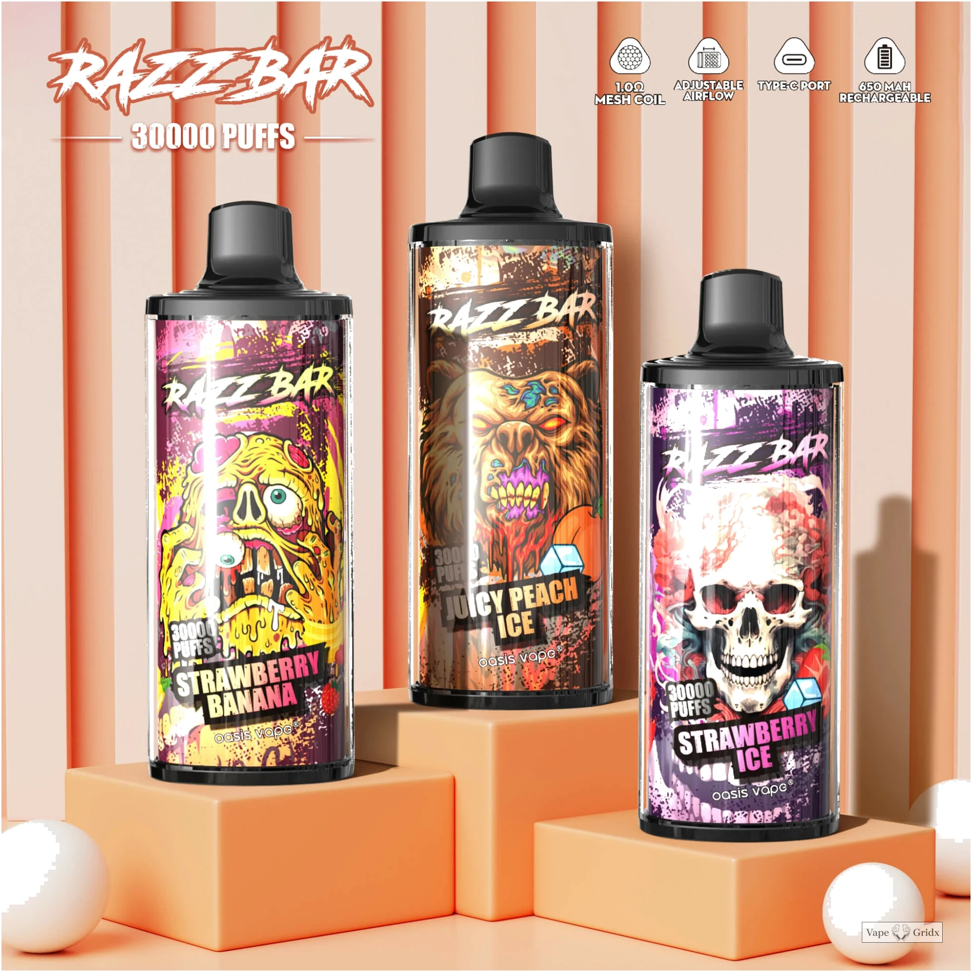 Razz Bar 30000 30K Trekjes Mesh Coil Wegwerp vape - image 5