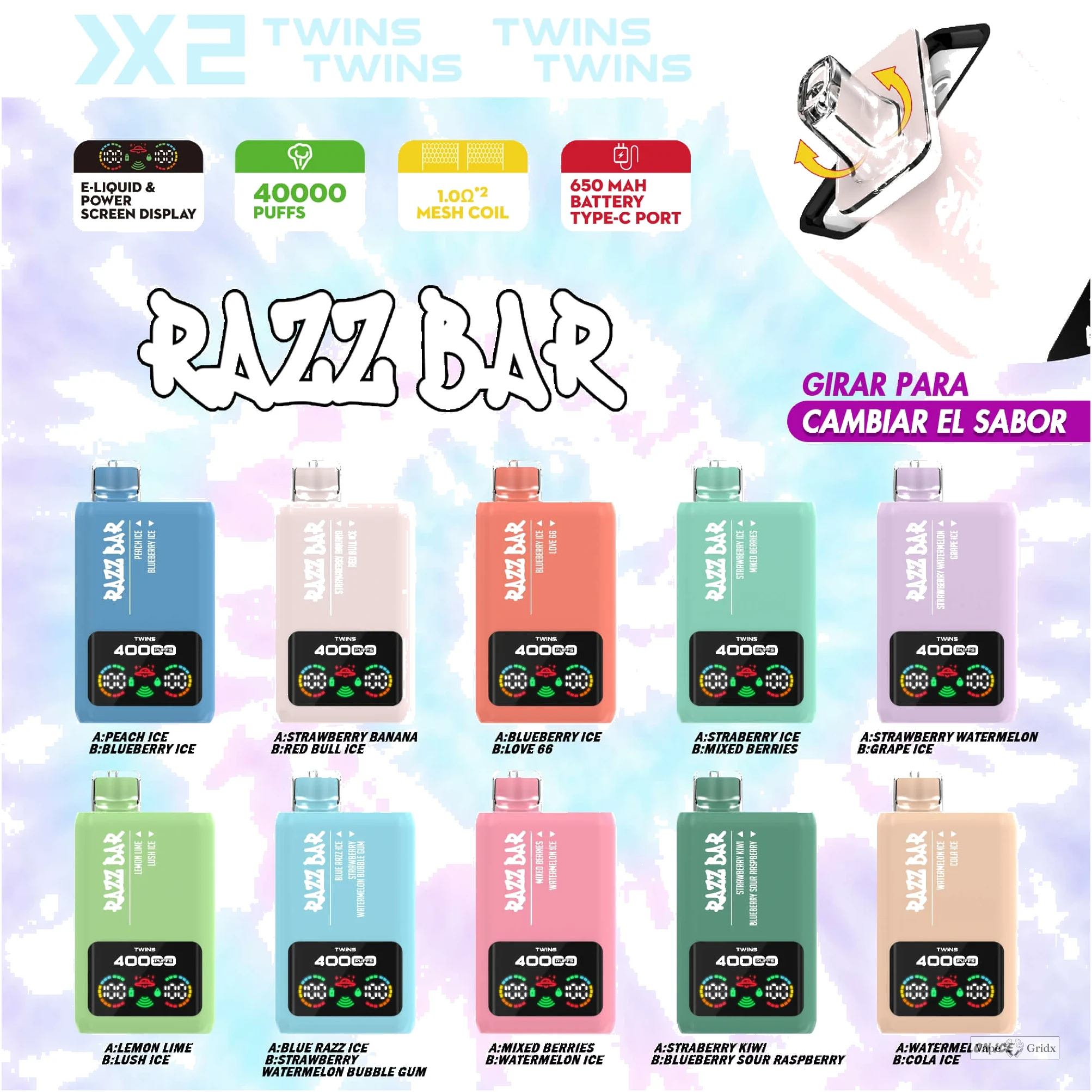 Razz Bar 40000 40K Trekjes Dual smaak Wegwerp vape - image 10